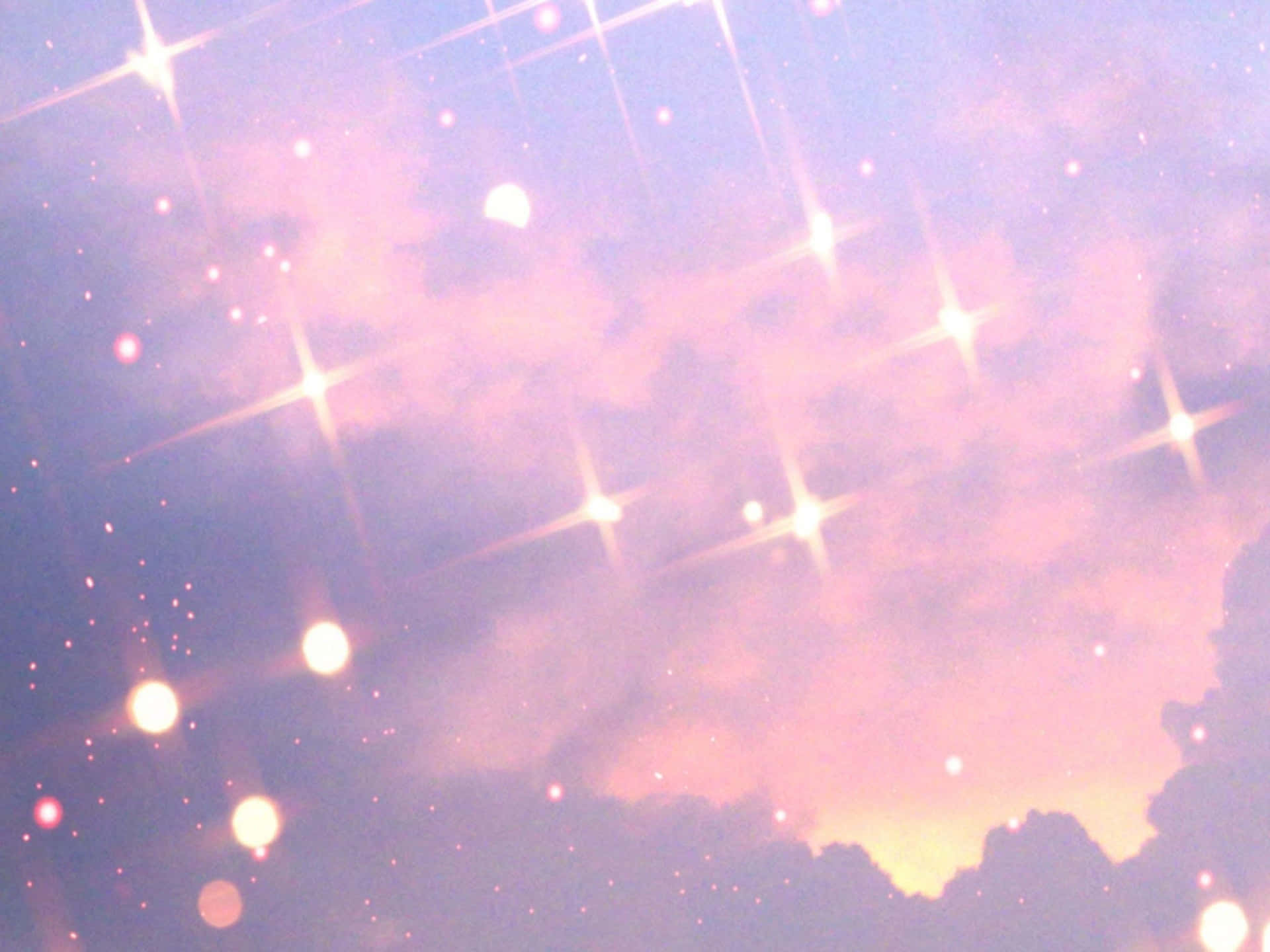 Grunge Pink Aesthetic Laptop Glittery Sunset Background