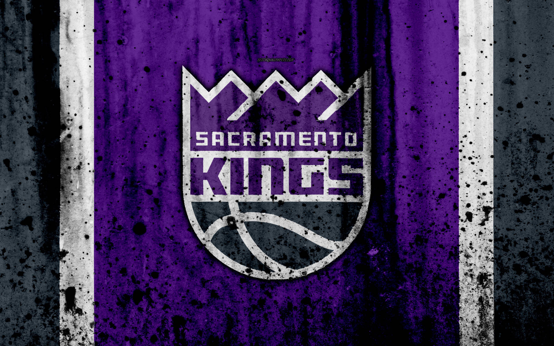 Grunge Sacramento Kings Emblem Background