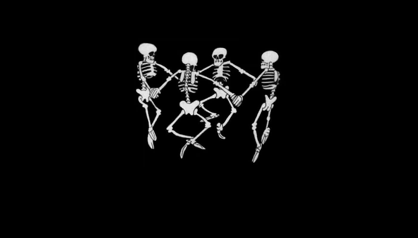 Grunge Skeletons Halloween Graphic Background