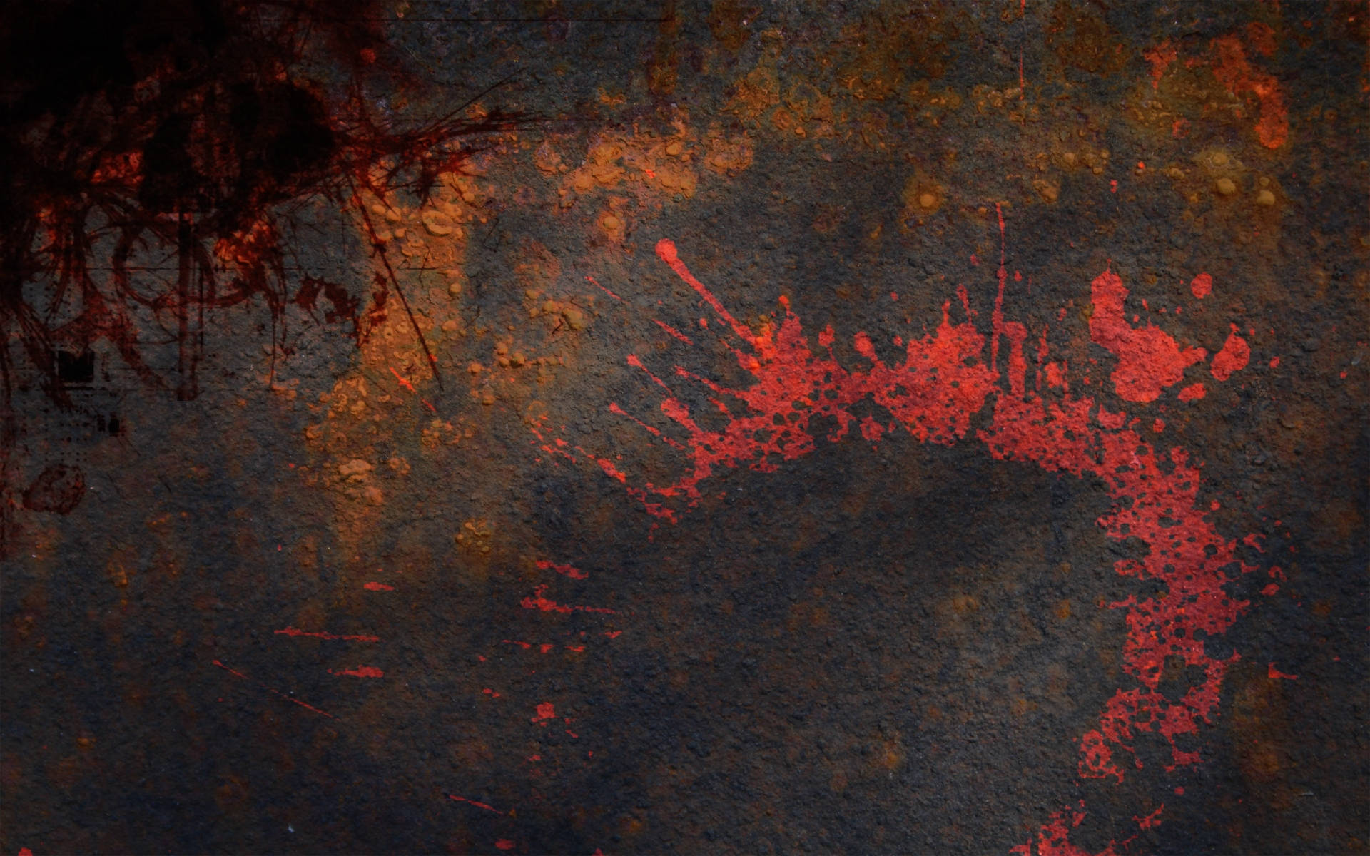 Grunge Texture With Red Splash Background