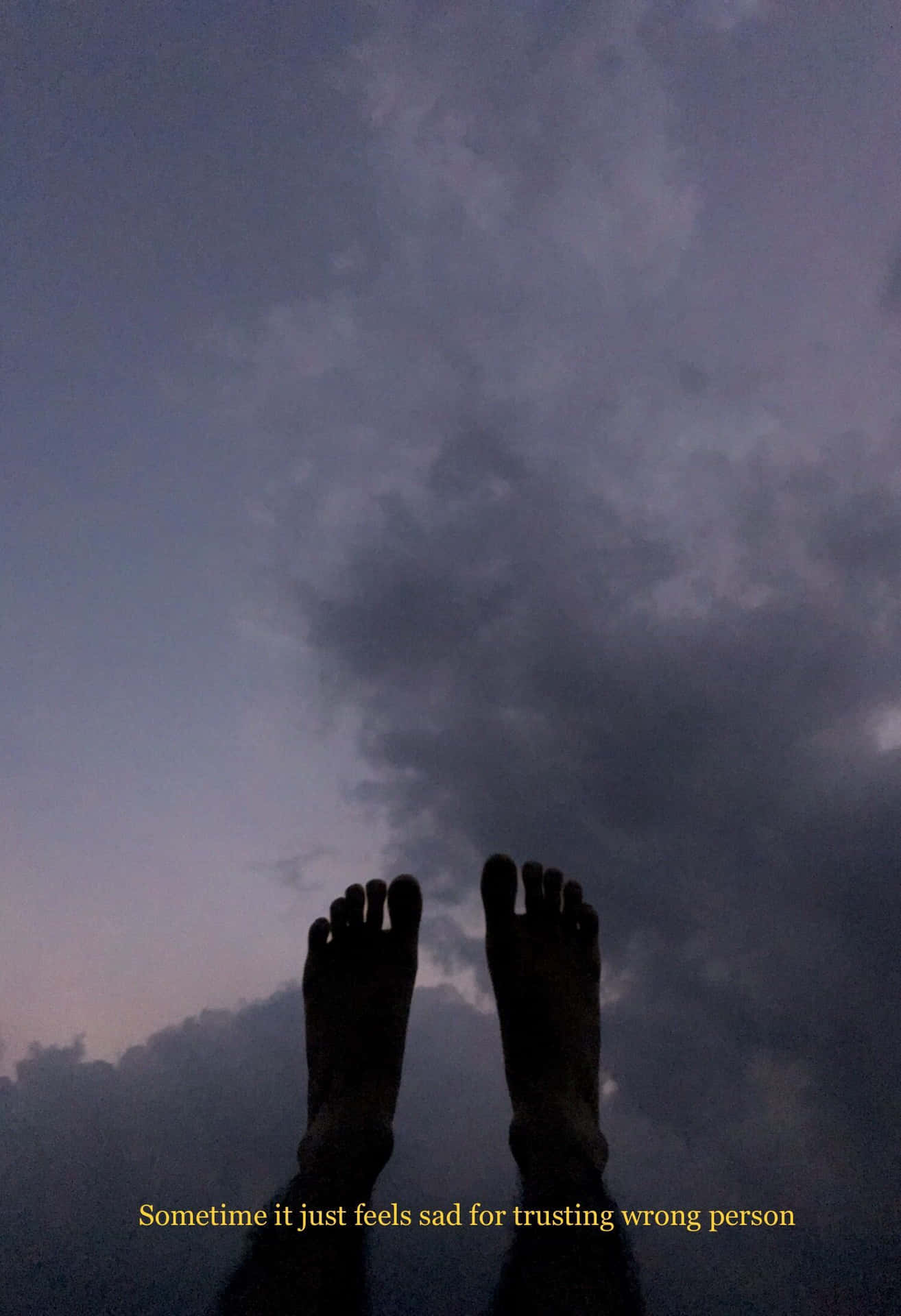 Grunge Tumblr Aesthetic Feet On The Sky Background