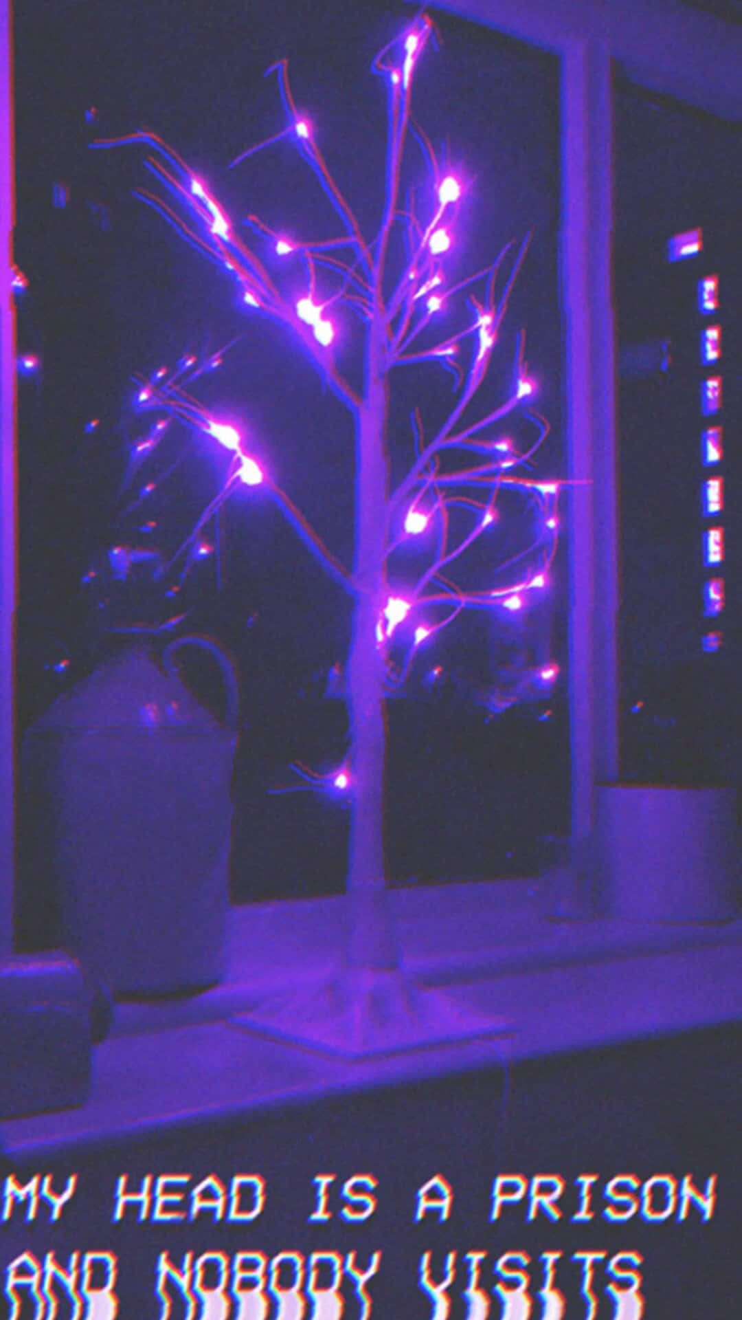 Grunge Tumblr Aesthetic Purple Tree Background