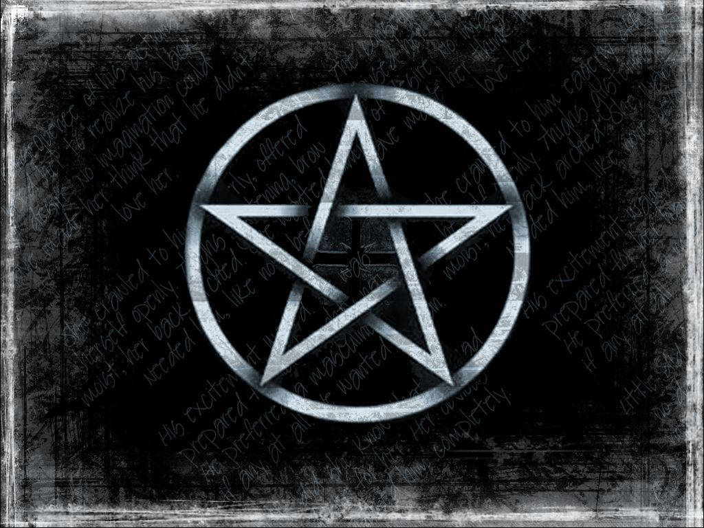 Grunge Wiccan Pentagram Background