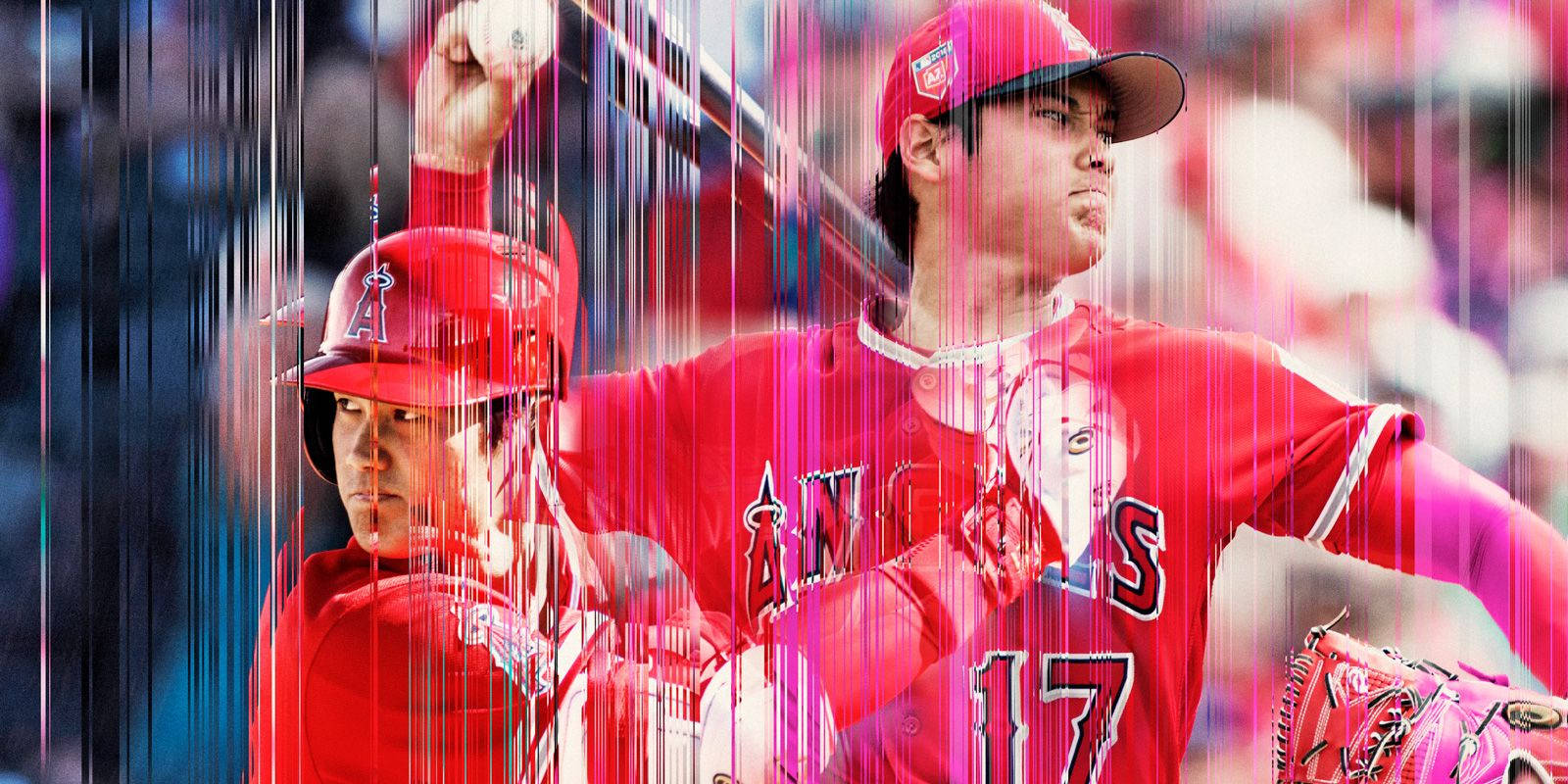 Grungy Shot Of Shohei Ohtani Background