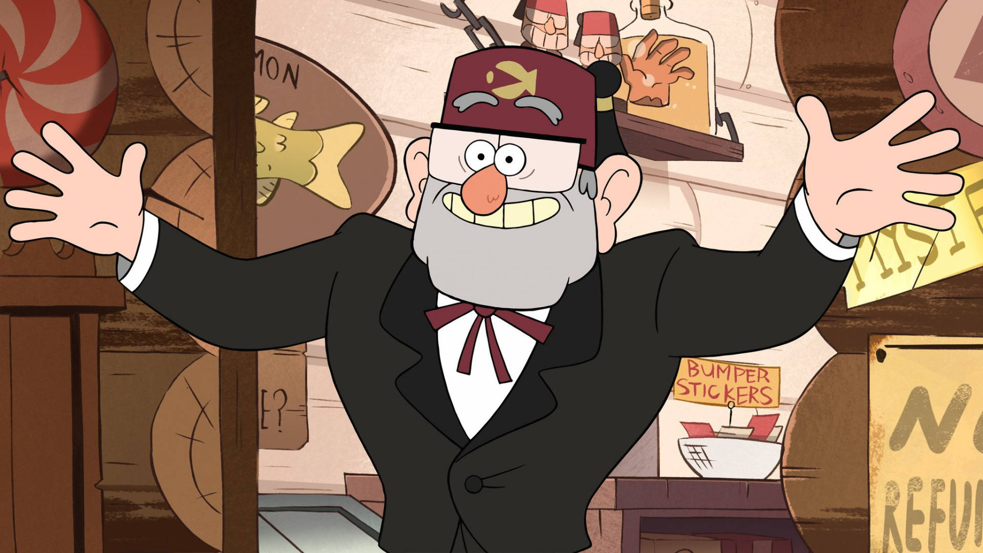 Grunkle Stan In Store Background