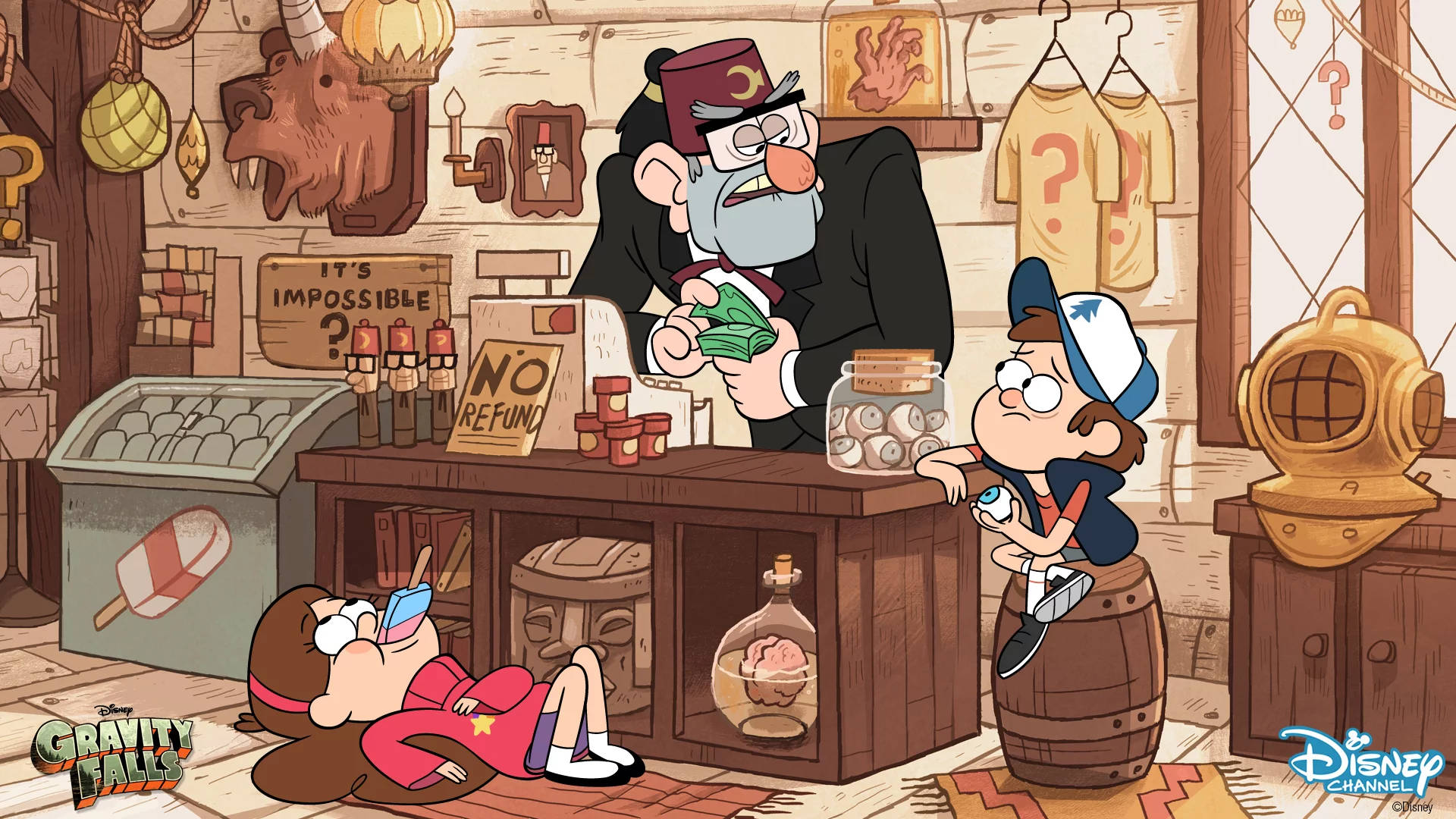 Grunkle Stan In Store Background