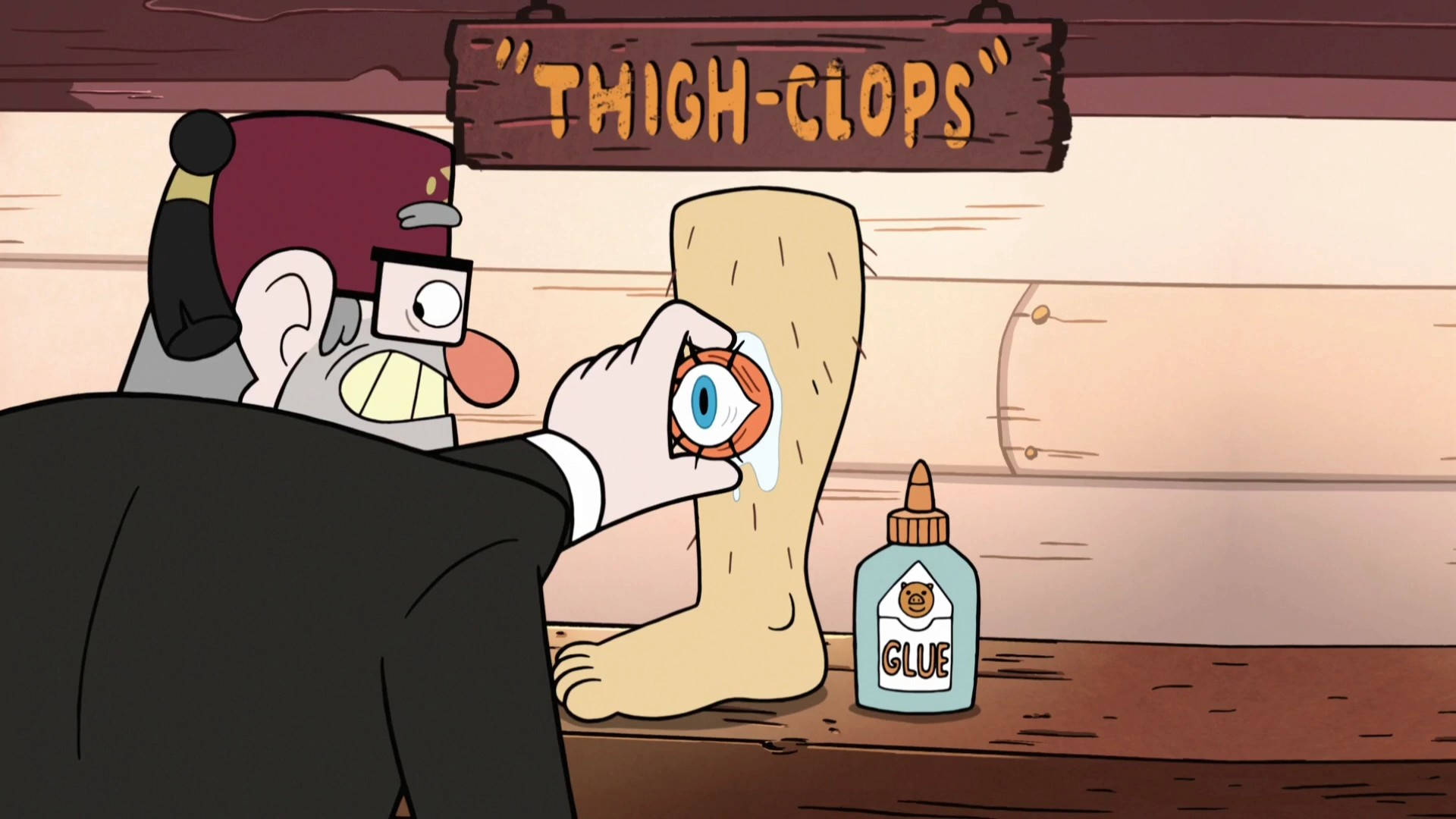 Grunkle Stan With Thigh-clops Background