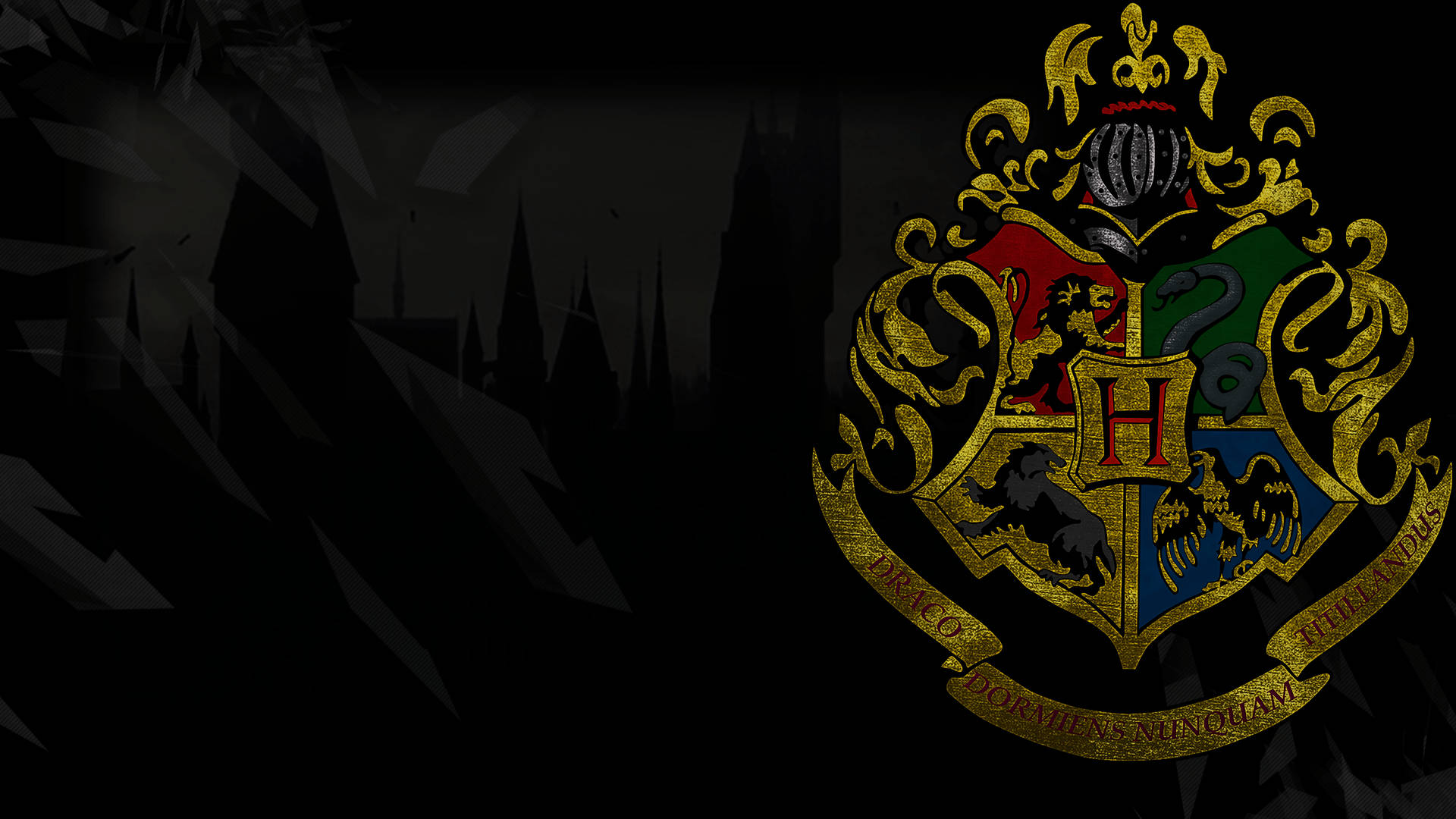 Gryffindor Crest Dark Hogwarts Background Background