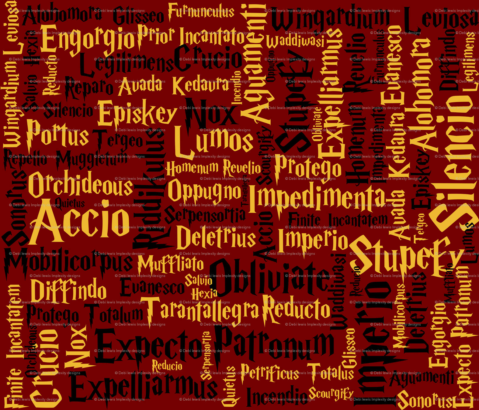 Gryffindor House Spell Collage