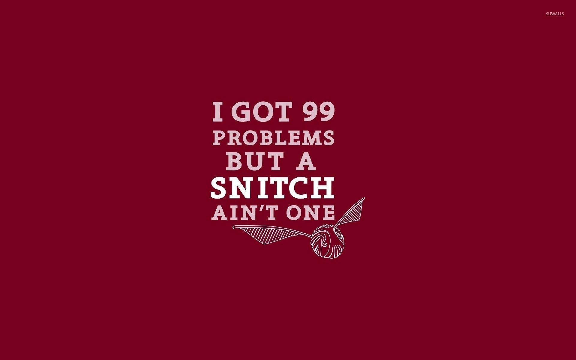 Gryffindor Quidditch Snitch Quote Wallpaper