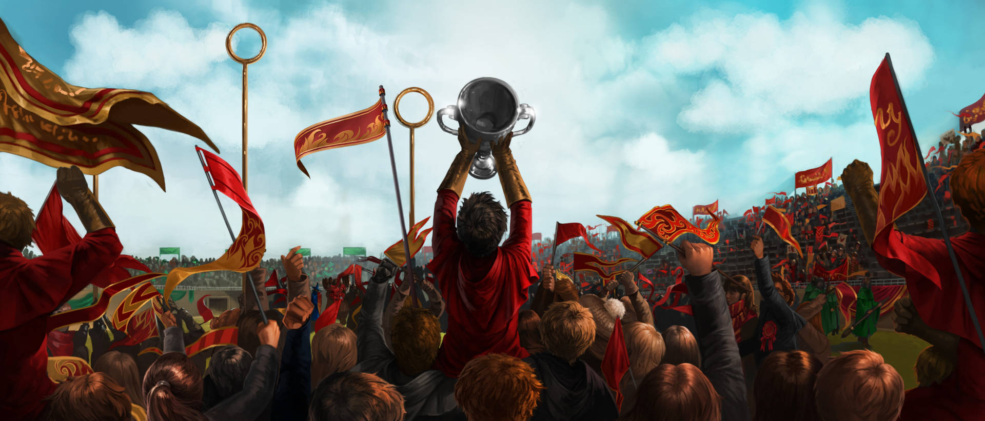 Gryffindor Quidditch Victory Celebration Background