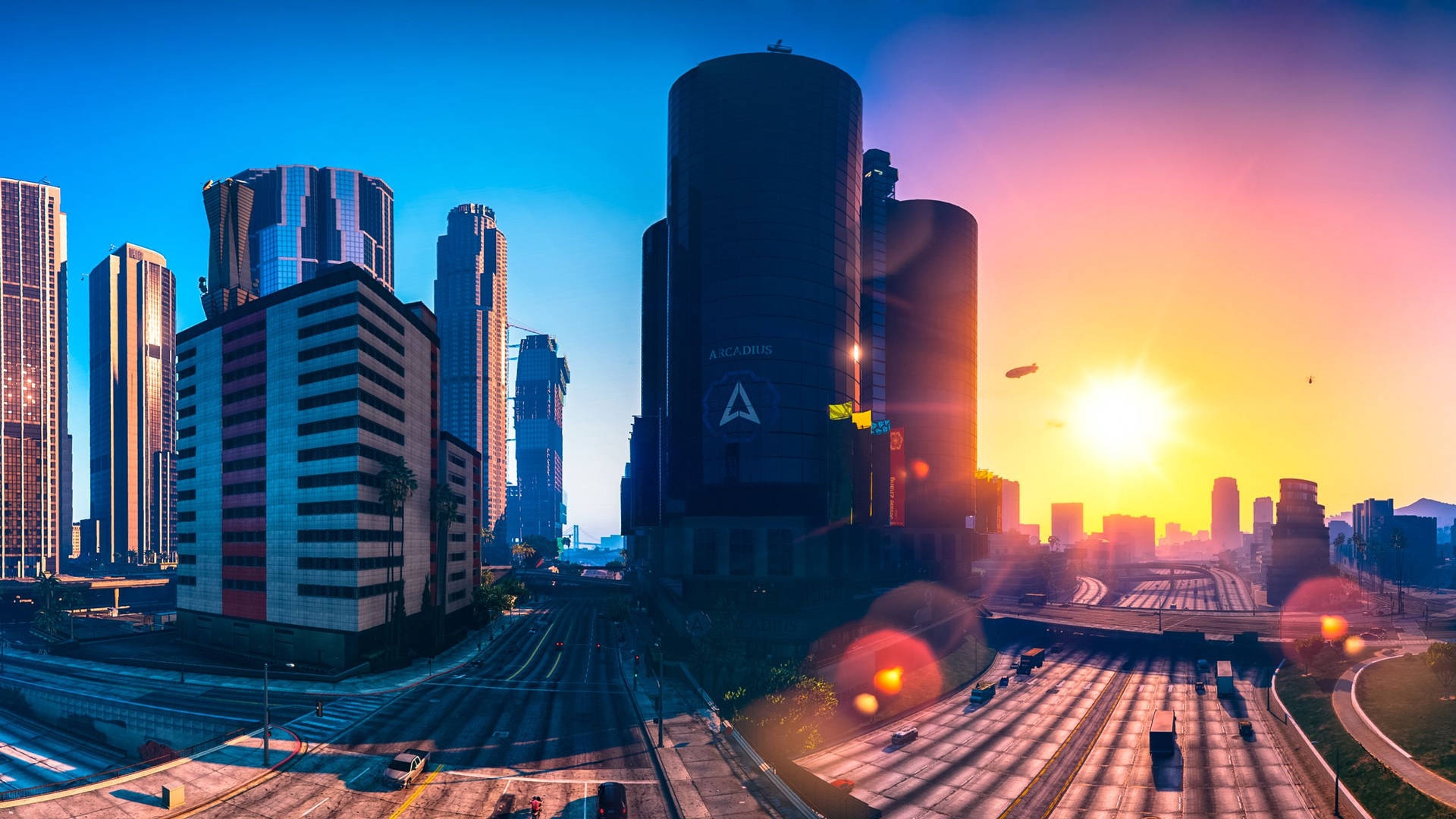 Gta 5 2560x1440 Bright Sunset Background