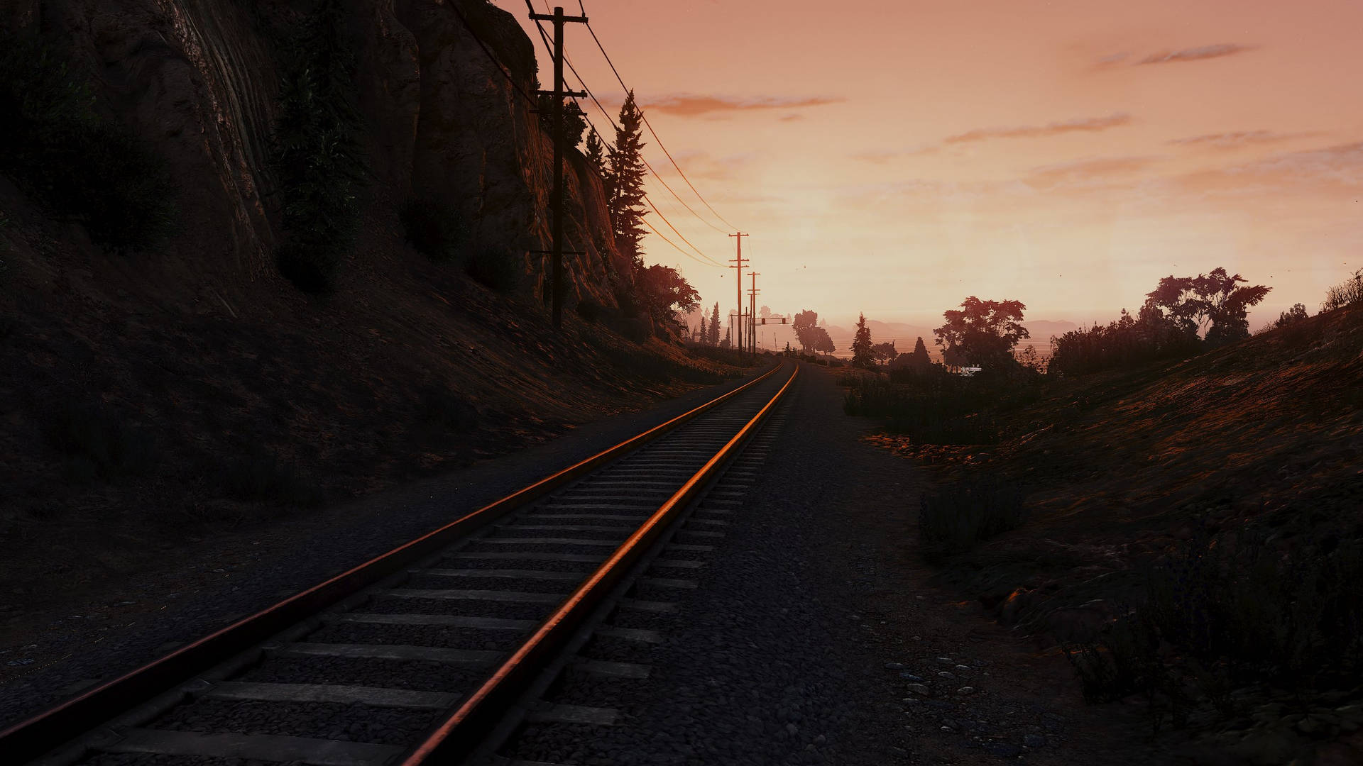 Gta 5 2560x1440 Empty Railroad Background
