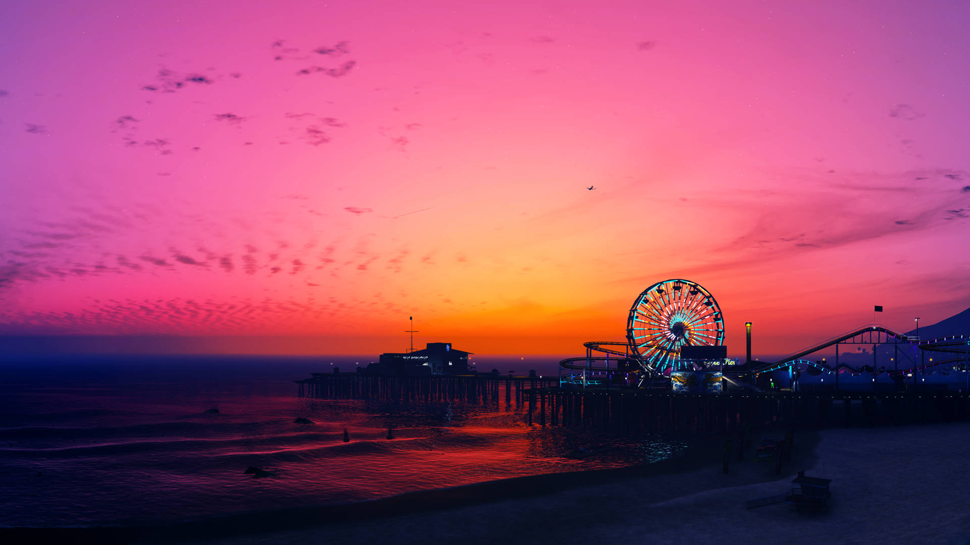 Gta 5 2560x1440 Ferris Whale Gradient Sky Background