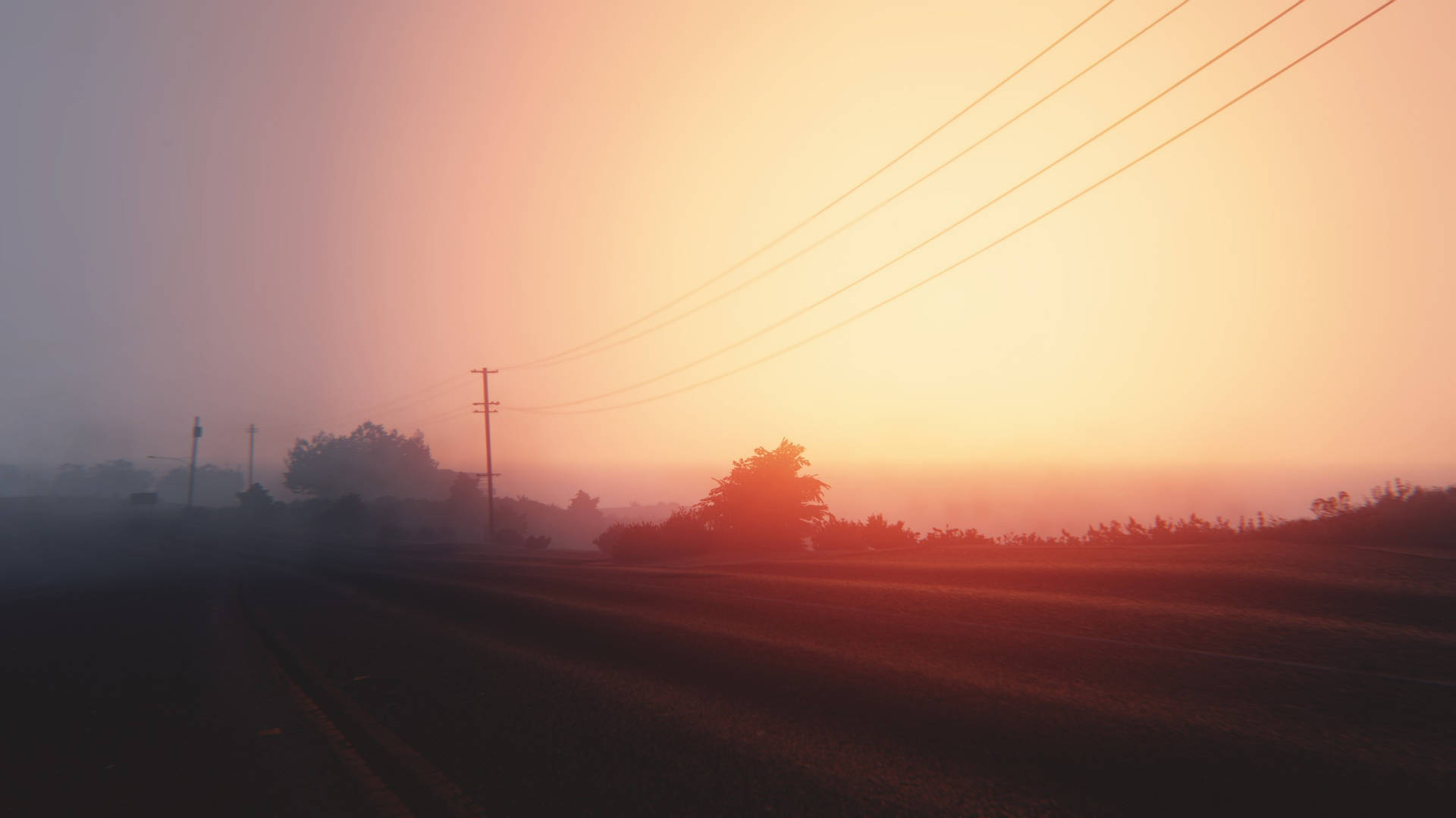 Gta 5 2560x1440 Fog At Deserted Road Background