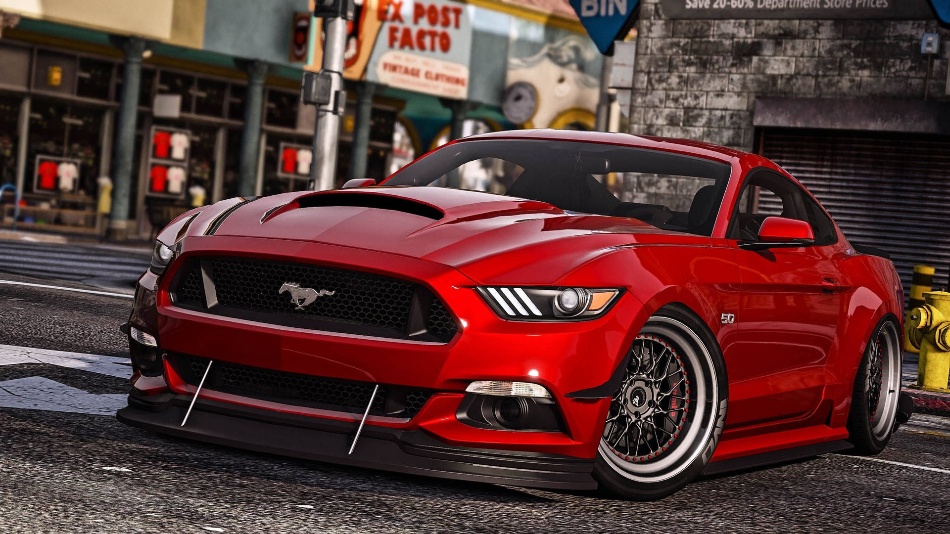 Gta 5 2560x1440 Red Ferrari Mustang Background