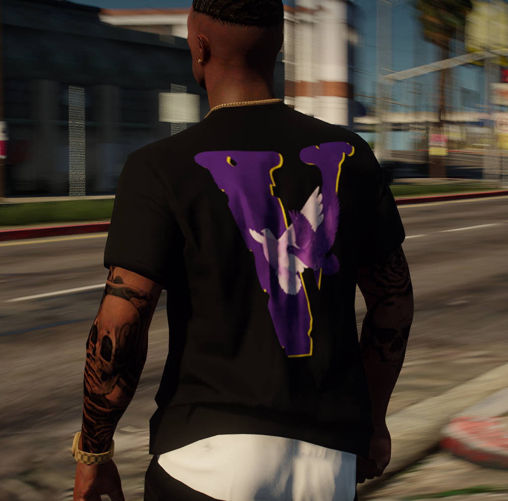 Gta 5 Game Purple Logo Vlone Pfp Background