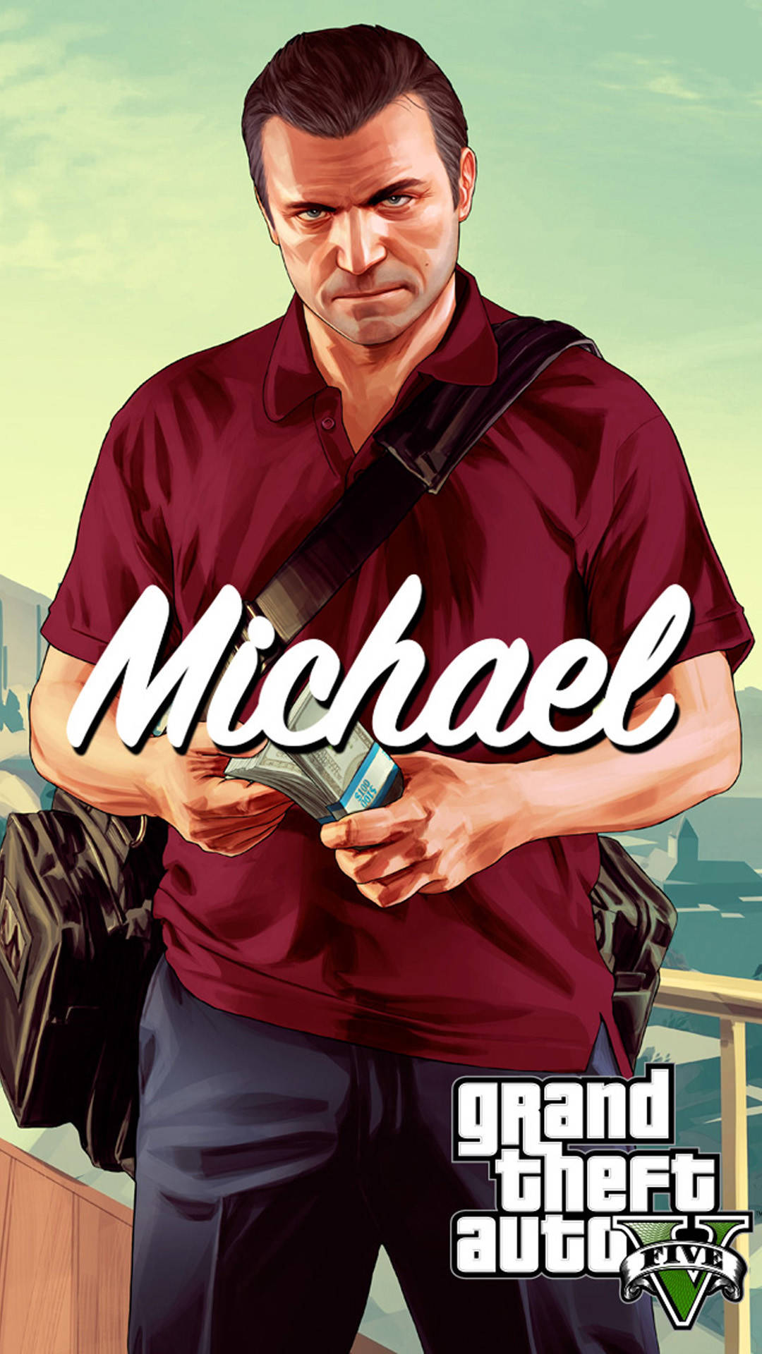 Gta 5 Iphone Michael Money Bills Background