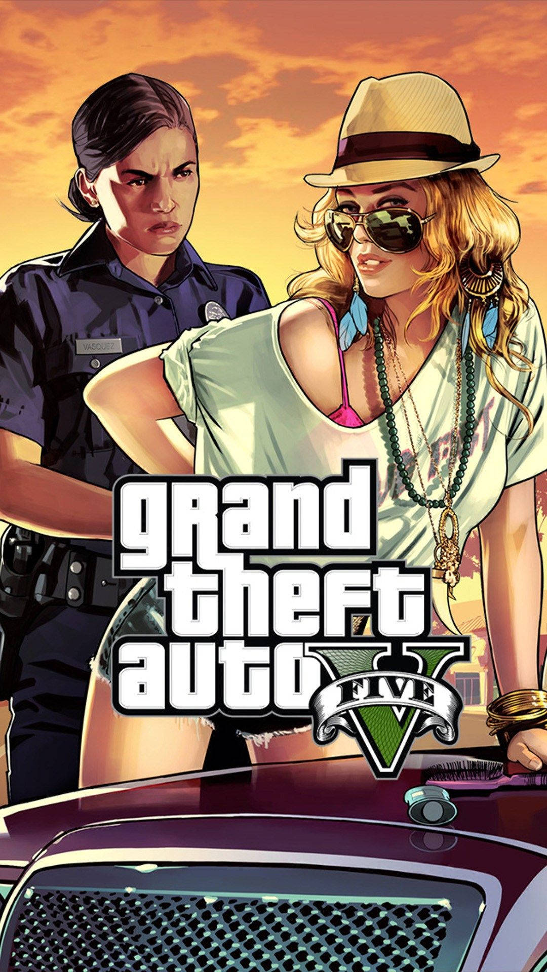 Gta 5 Iphone Policewoman Arresting Blondie Background