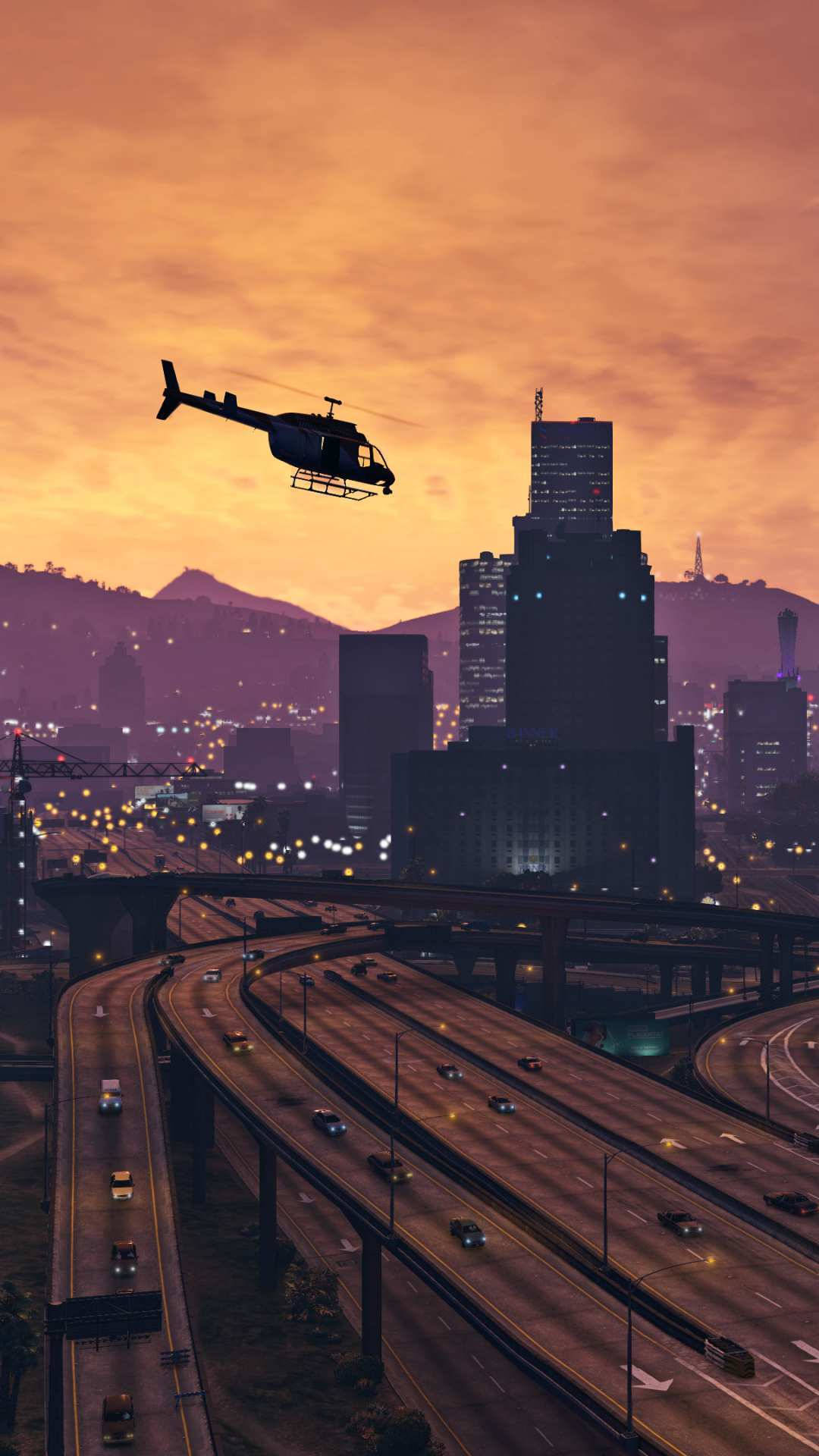 Gta 5 Phone Chopper In City Background