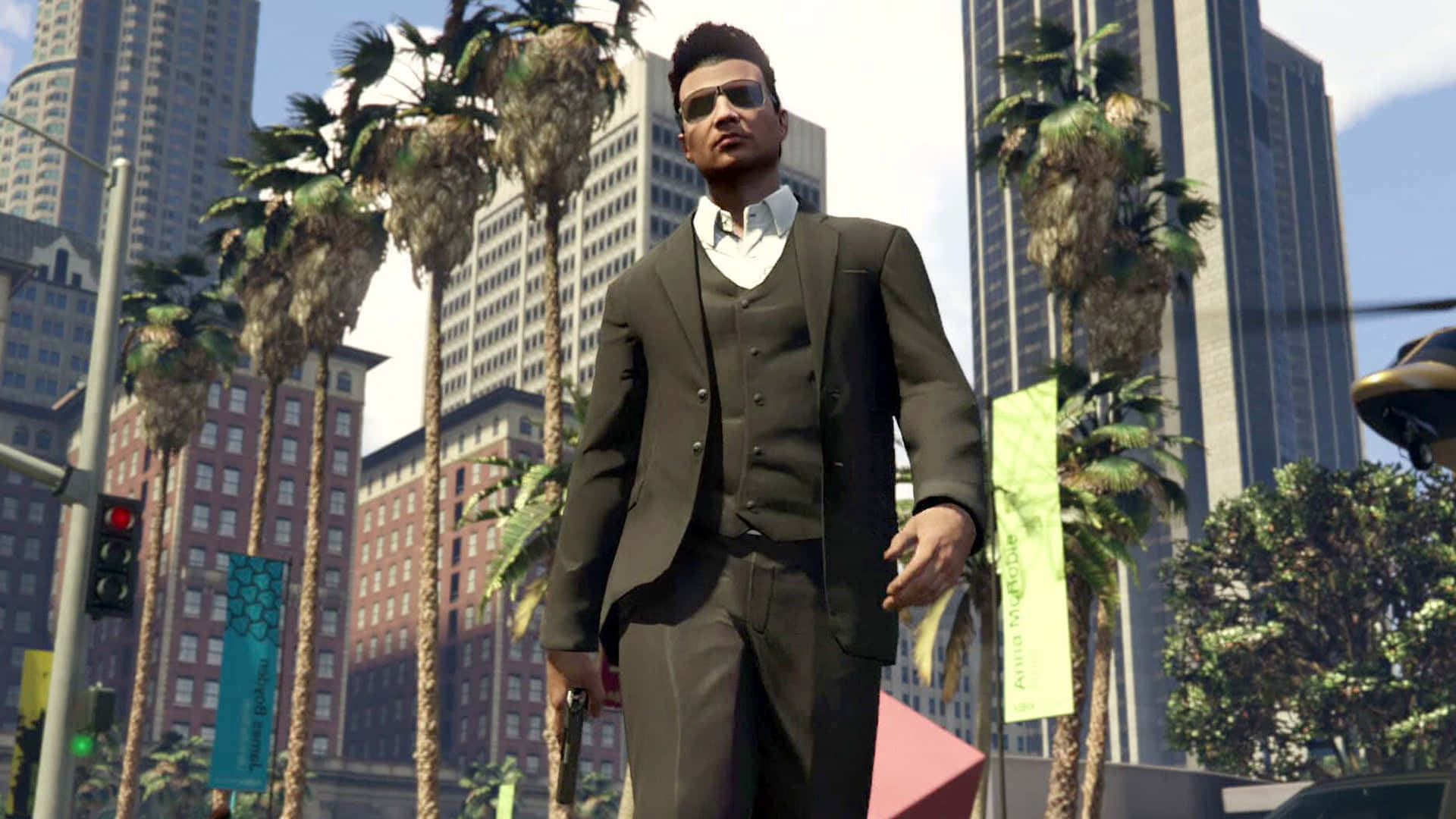 Gta Online With A Dapper Guy Background