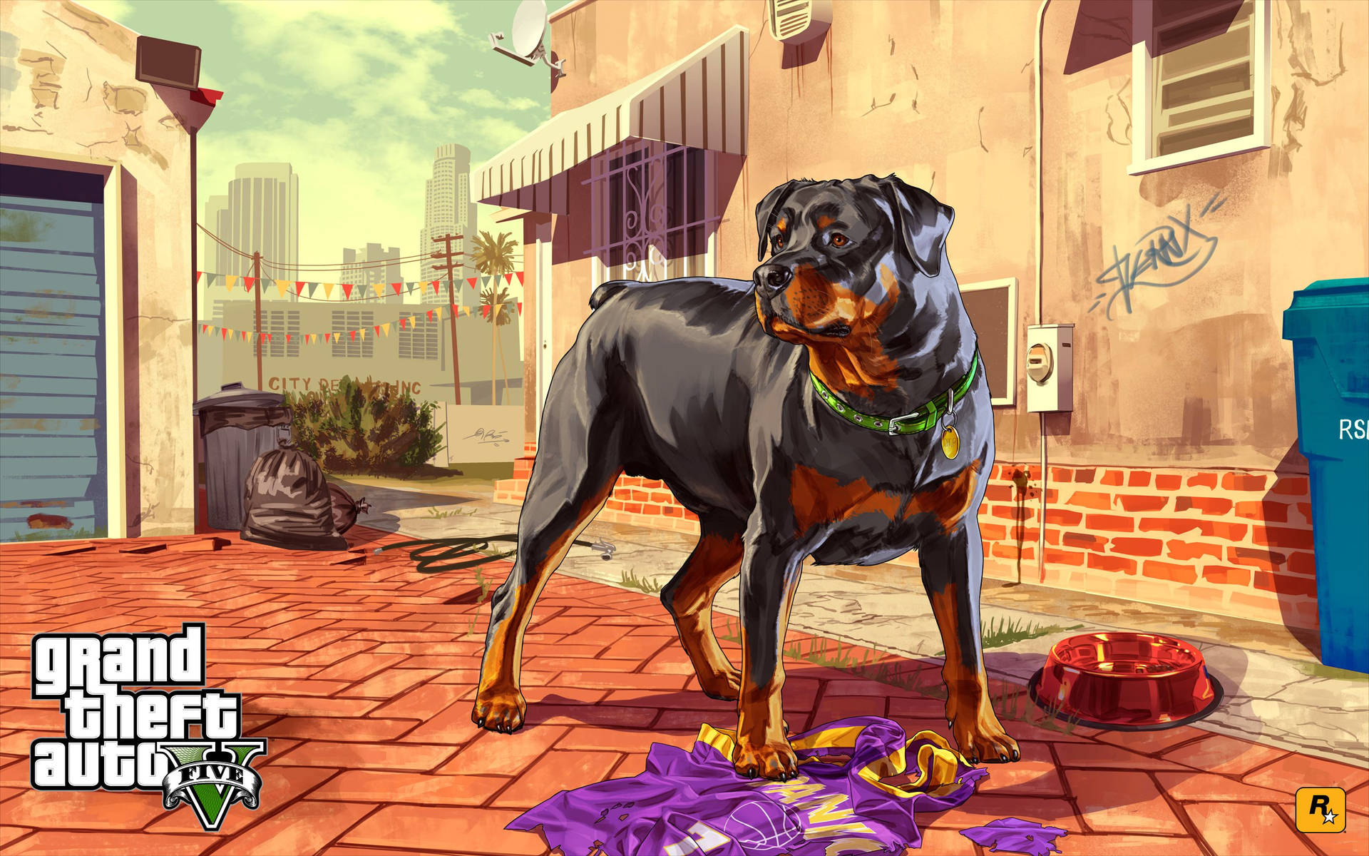 Gta San Andreas 4k: Chop The Rottweiler Dog Background