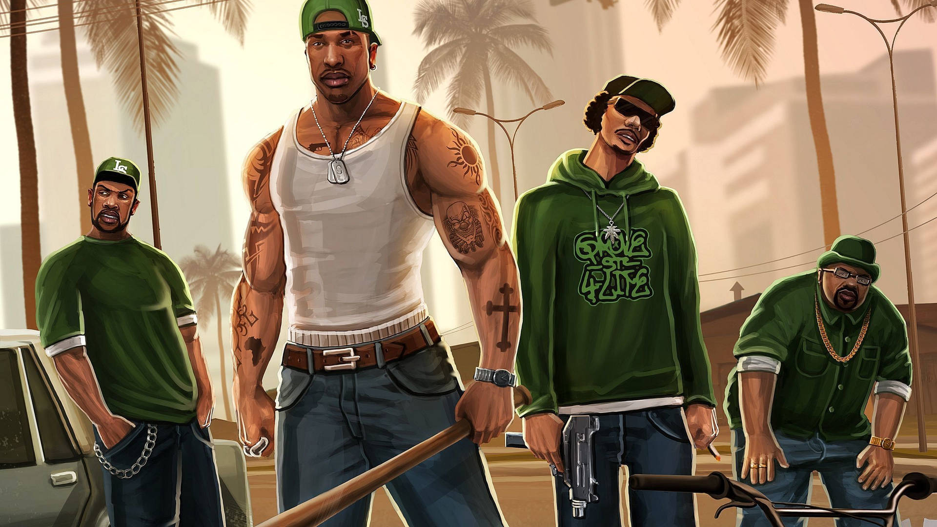 Gta San Andreas Gangster Fight Background