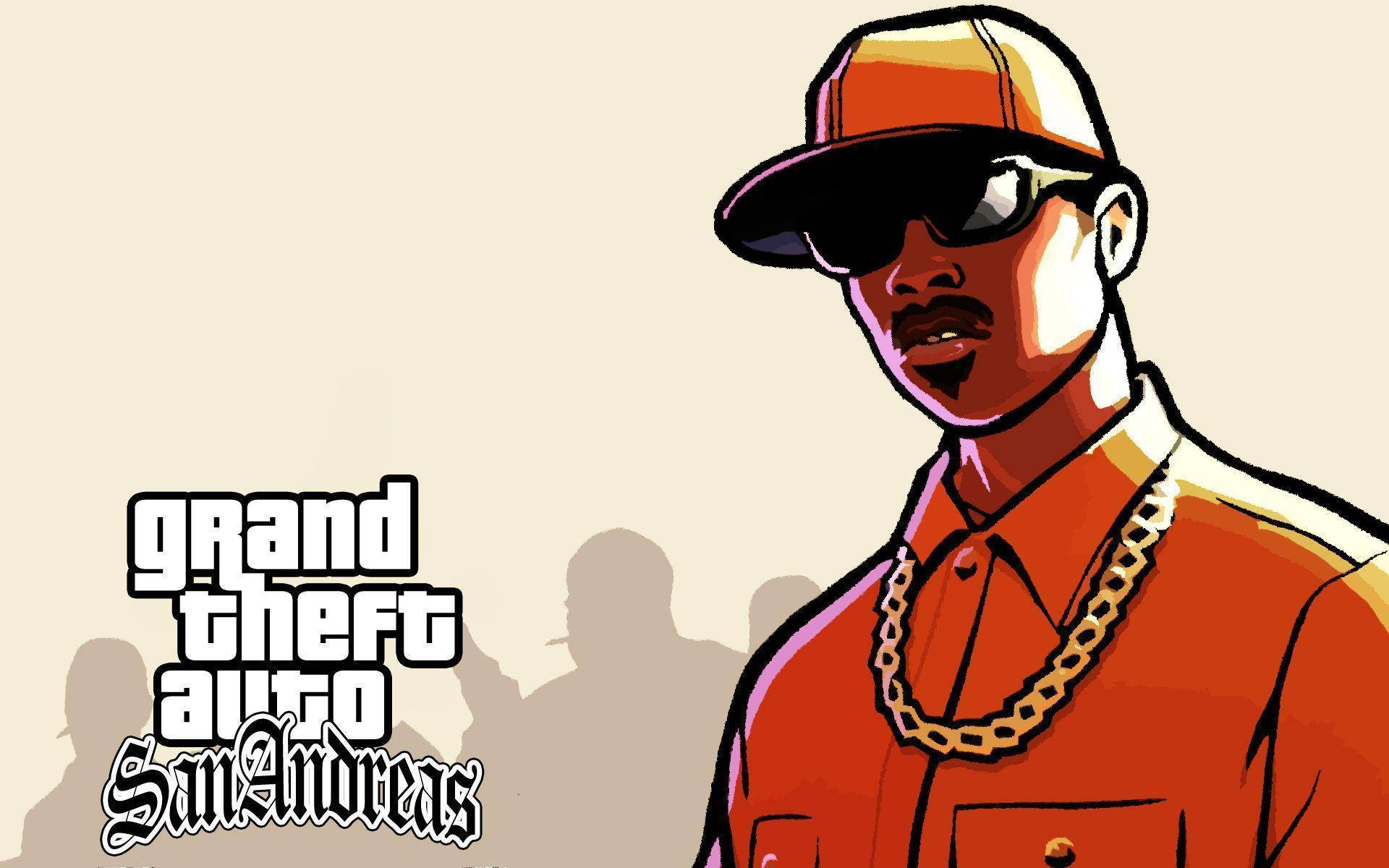 Gta San Andreas Man In Orange Background