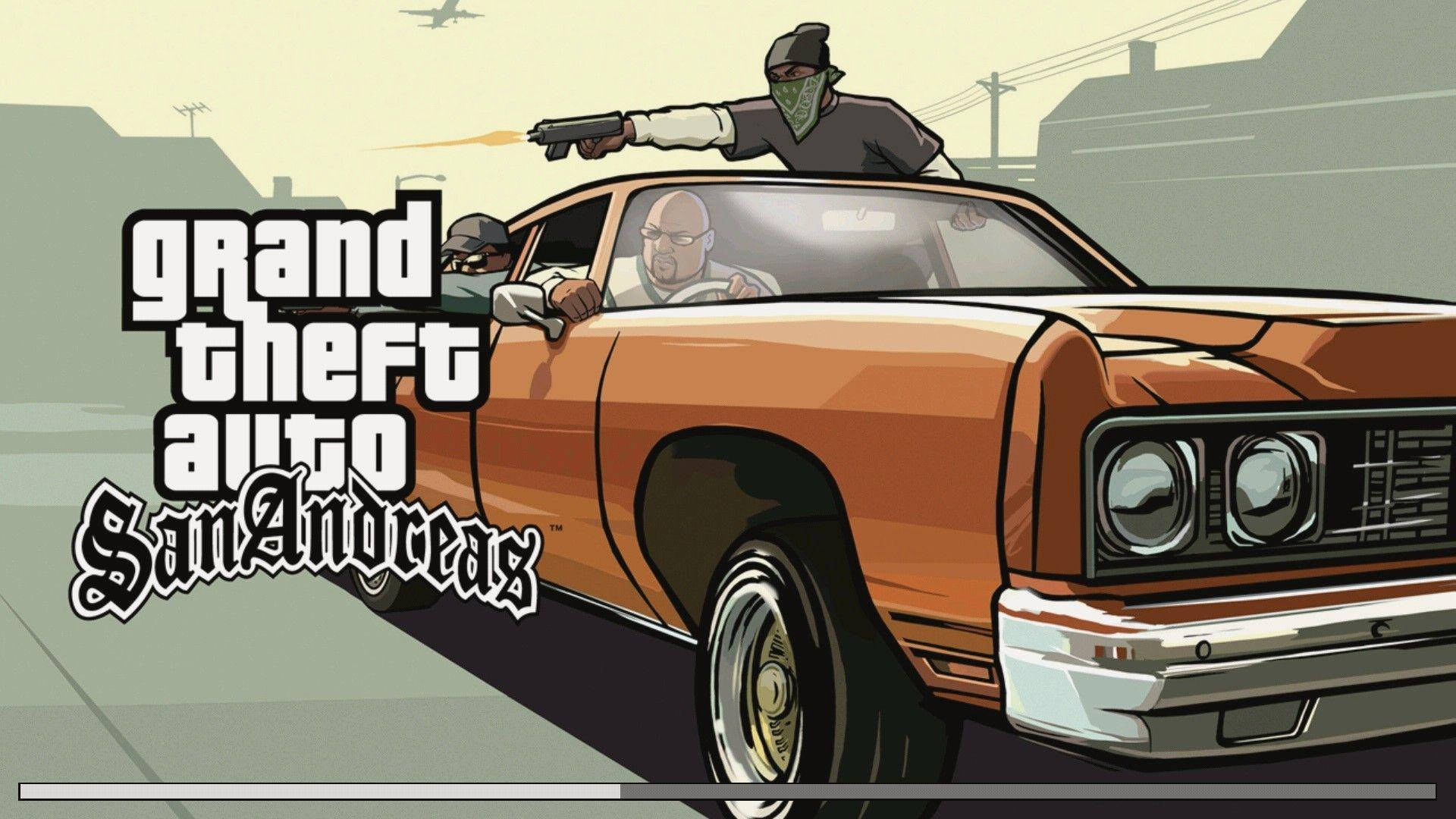 Gta San Andreas Orange Car Shooting Background