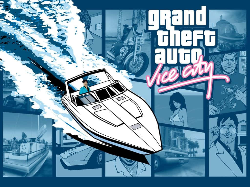 Gta Vc Squalo White Blue Background
