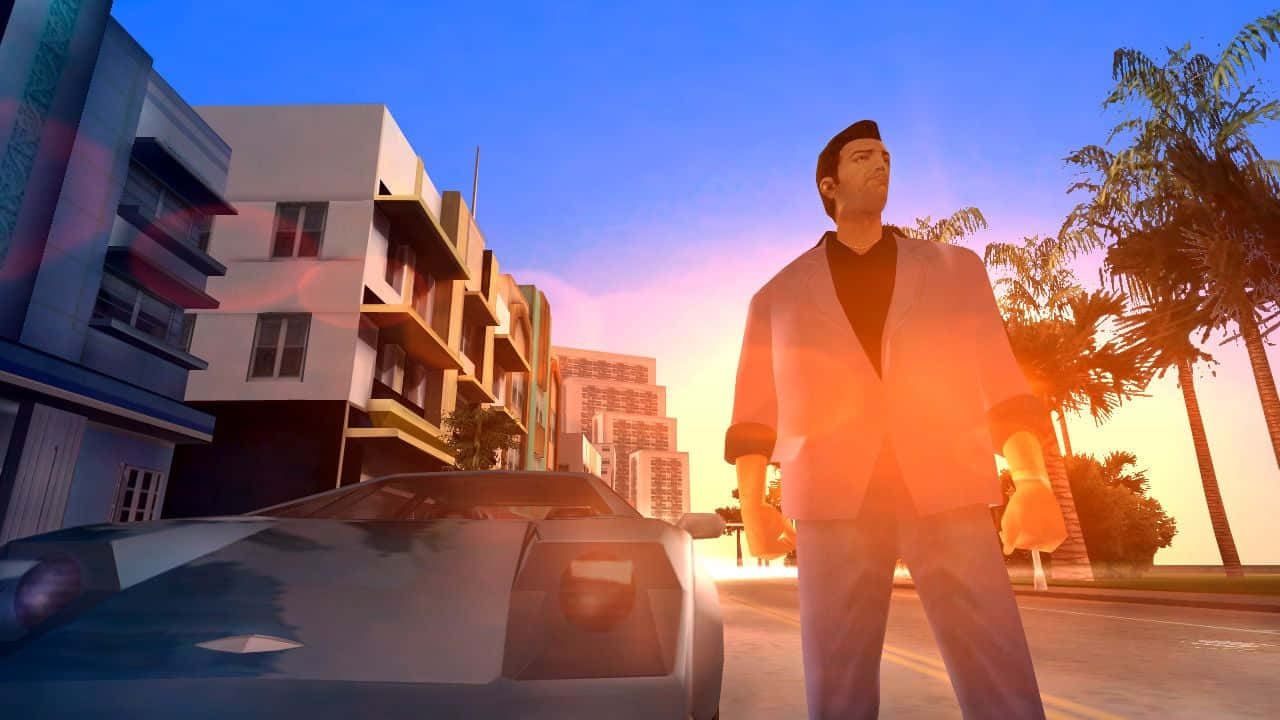Gta Vc Tommy Vercetti Sunrise Background
