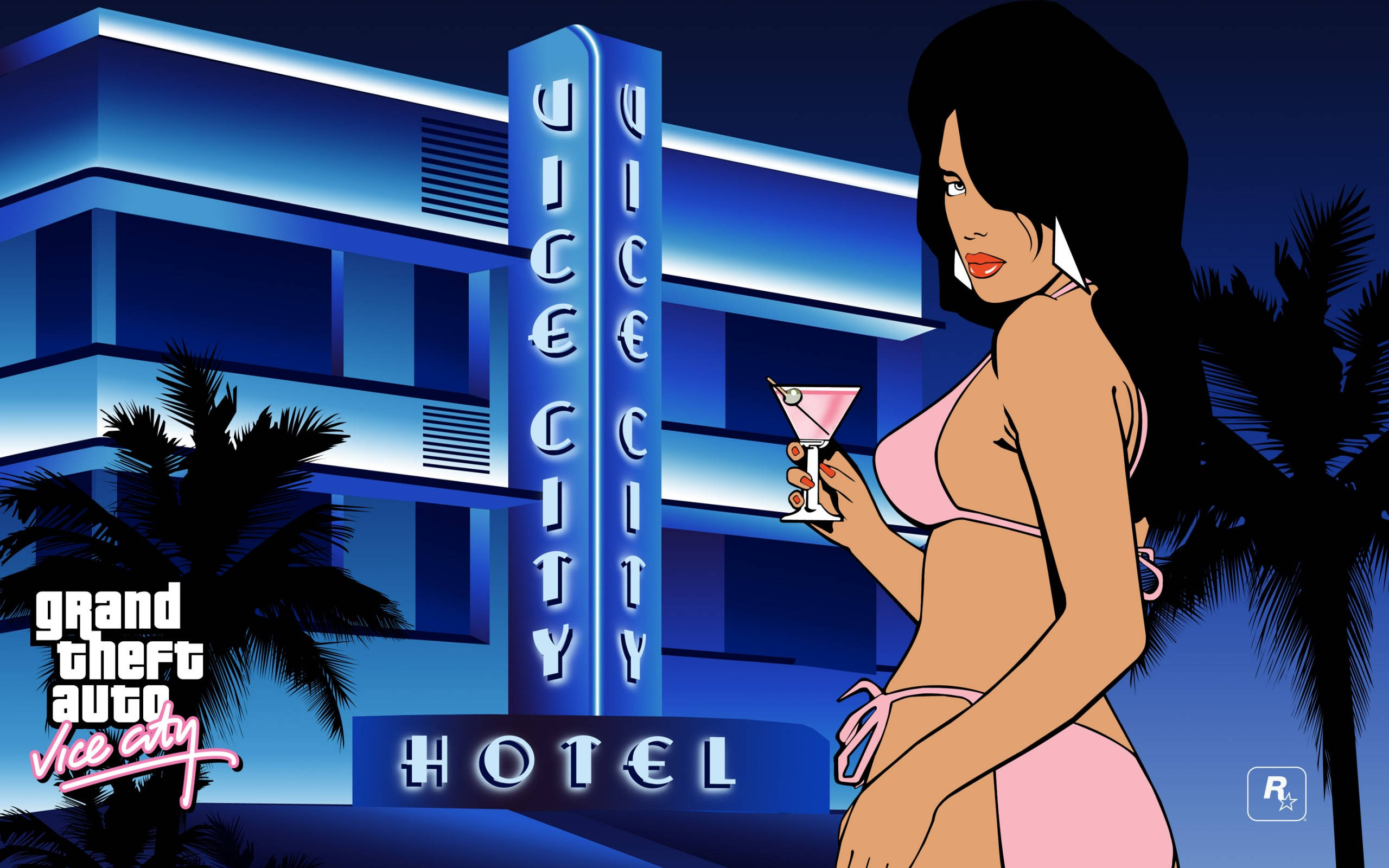 Gta Vice City Cover Girl Misty Background