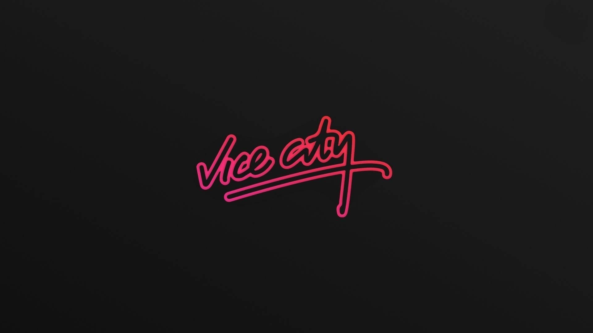 Gta Vice City Retro Game Title Background