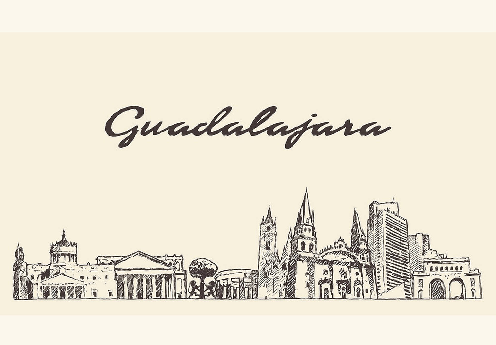Guadalajara Illustration Art Background