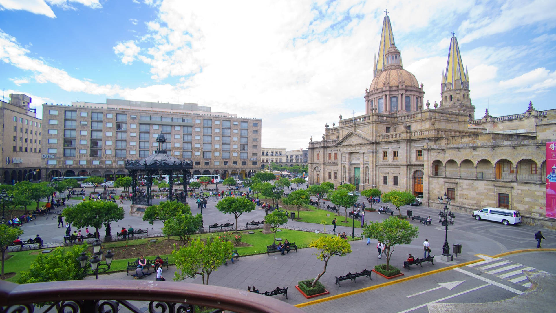 Guadalajara Plaza De Armas Background