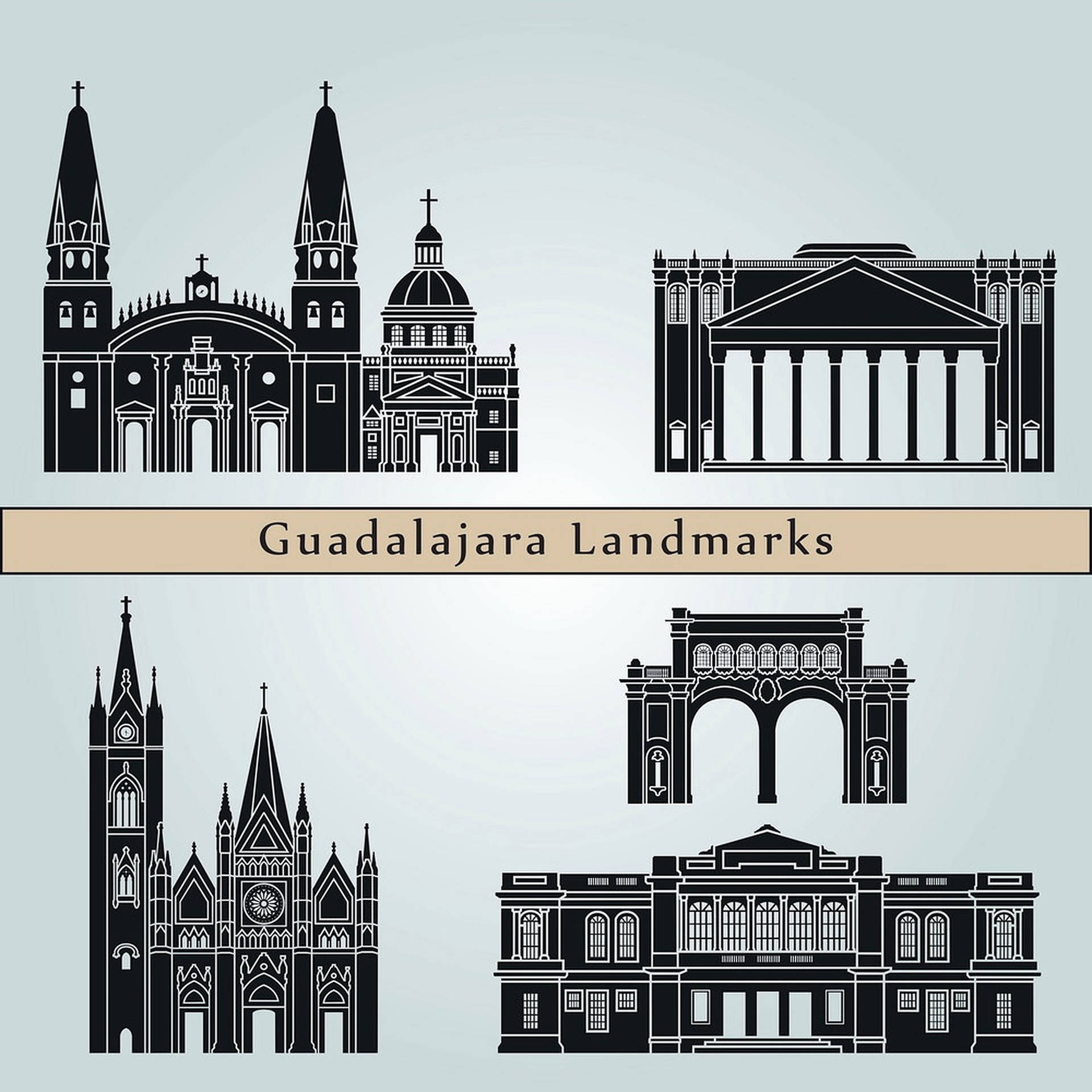 Guadalajara Vector Art Background