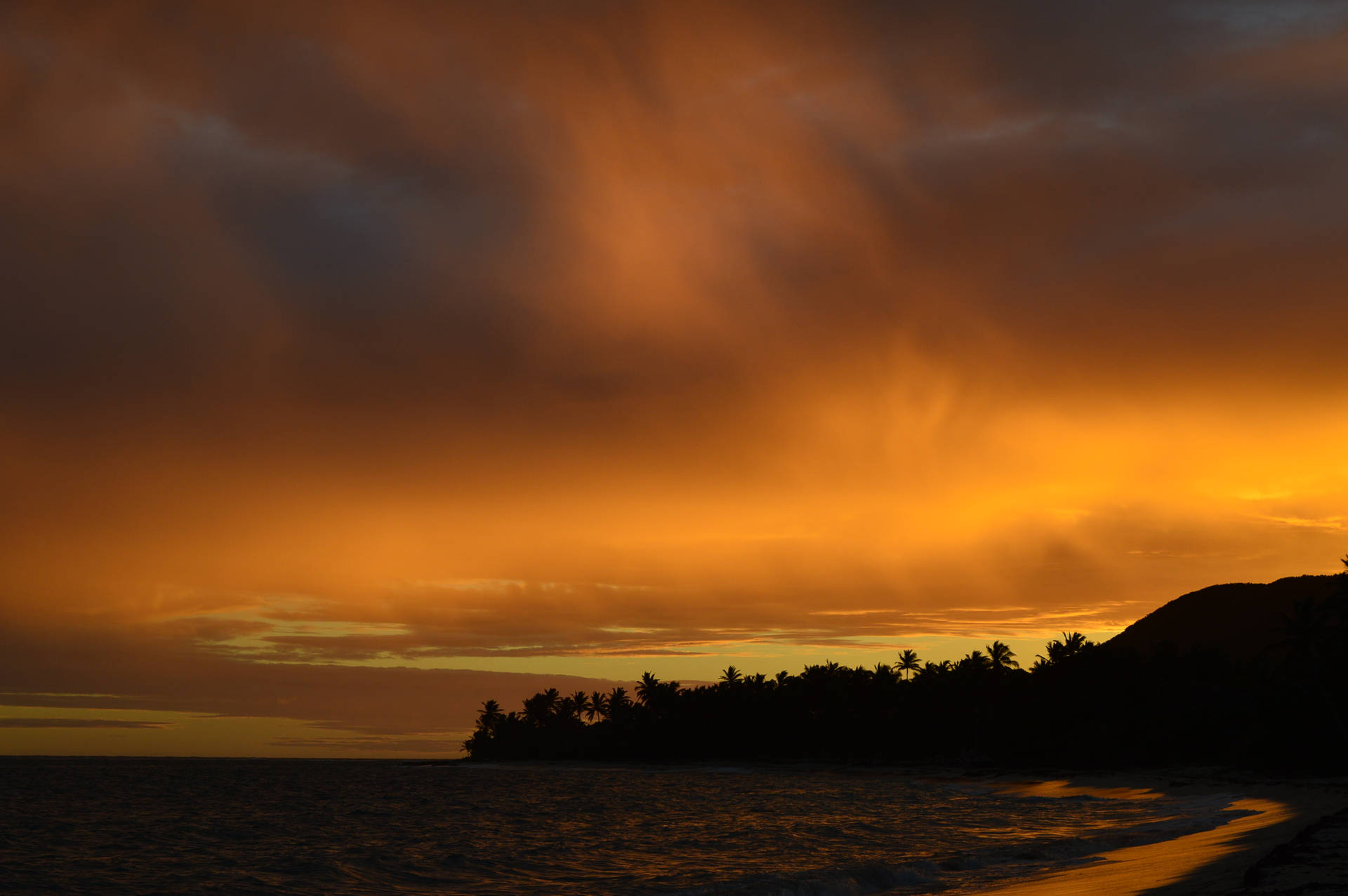 Guadeloupe Orange Sunset Sky