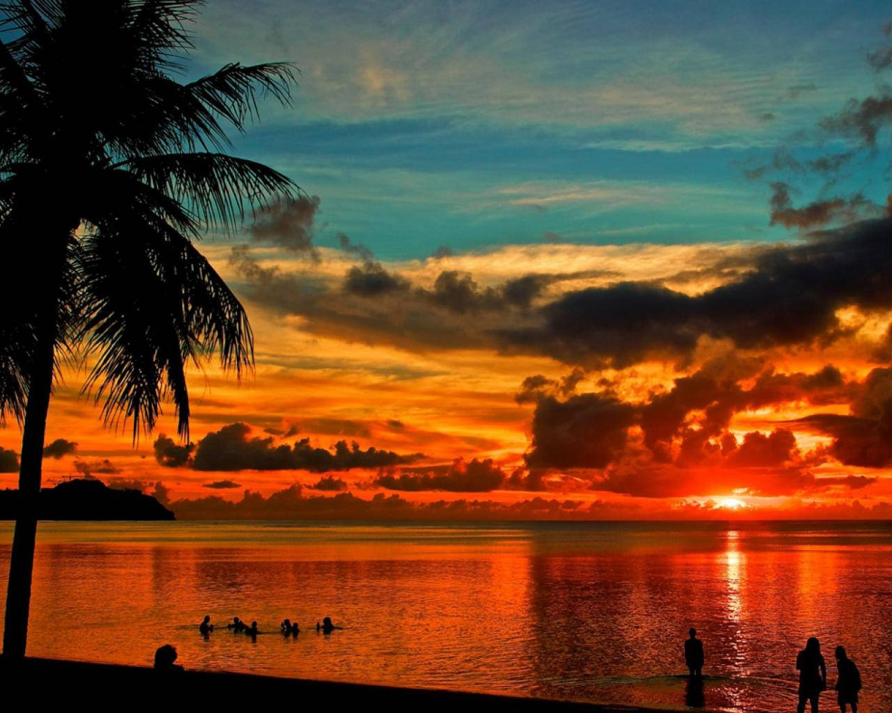 Guam Sunset Background