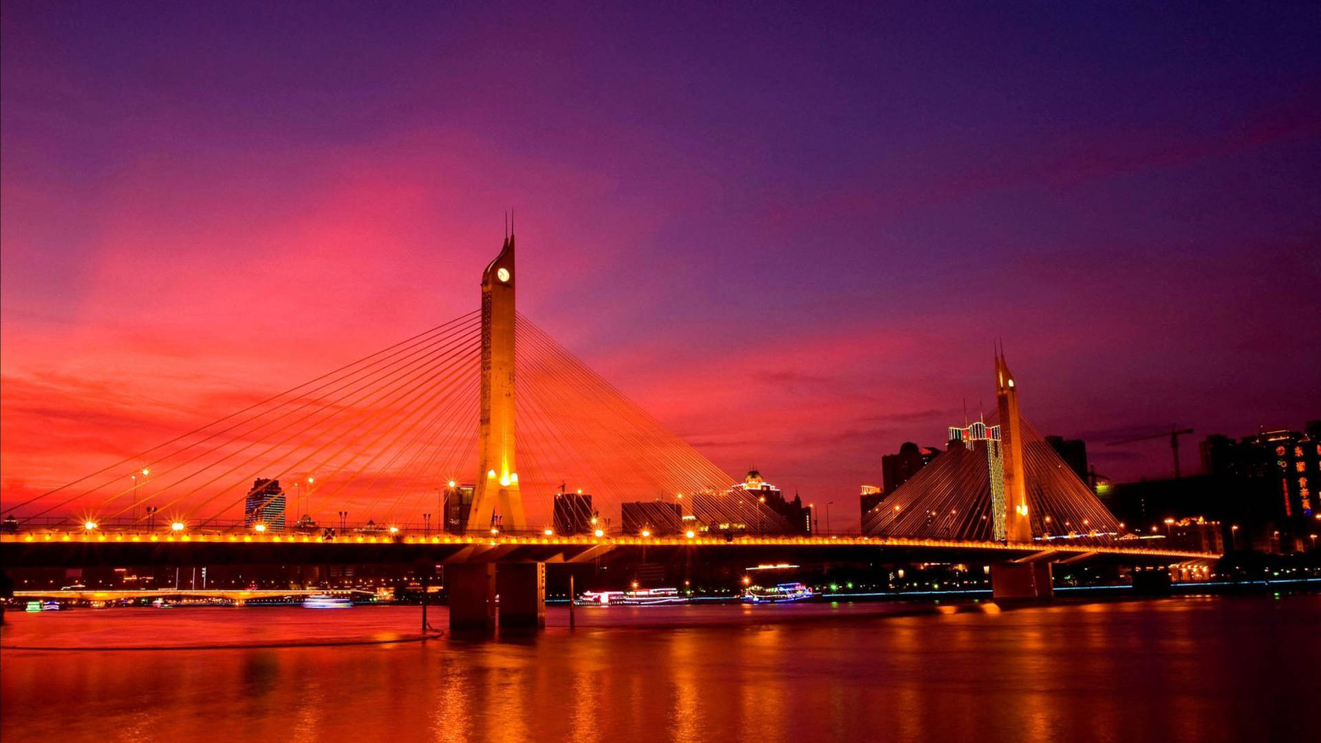 Guangzhou Haiyin Bridge Background