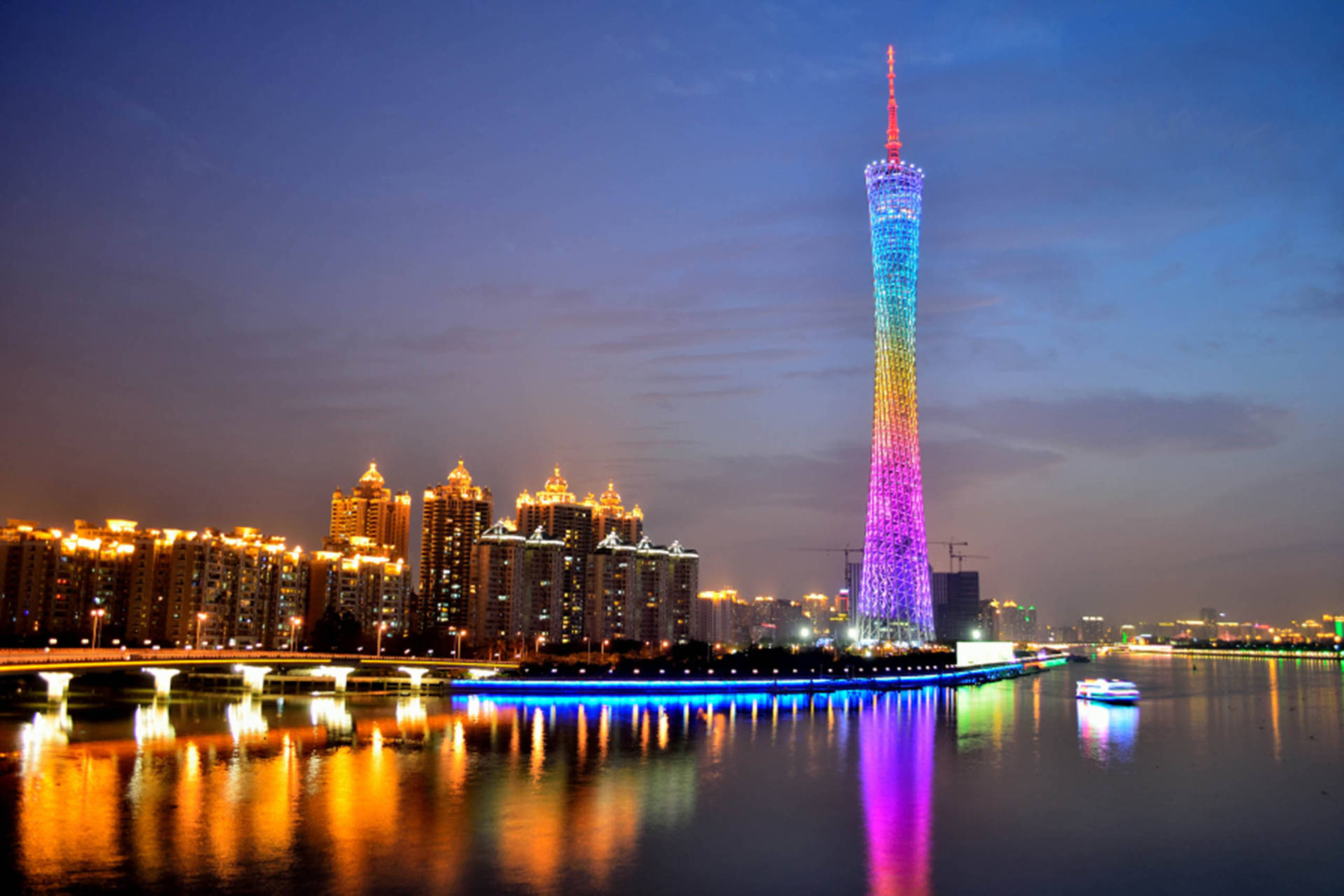 Guangzhou Rainbow Tower Background