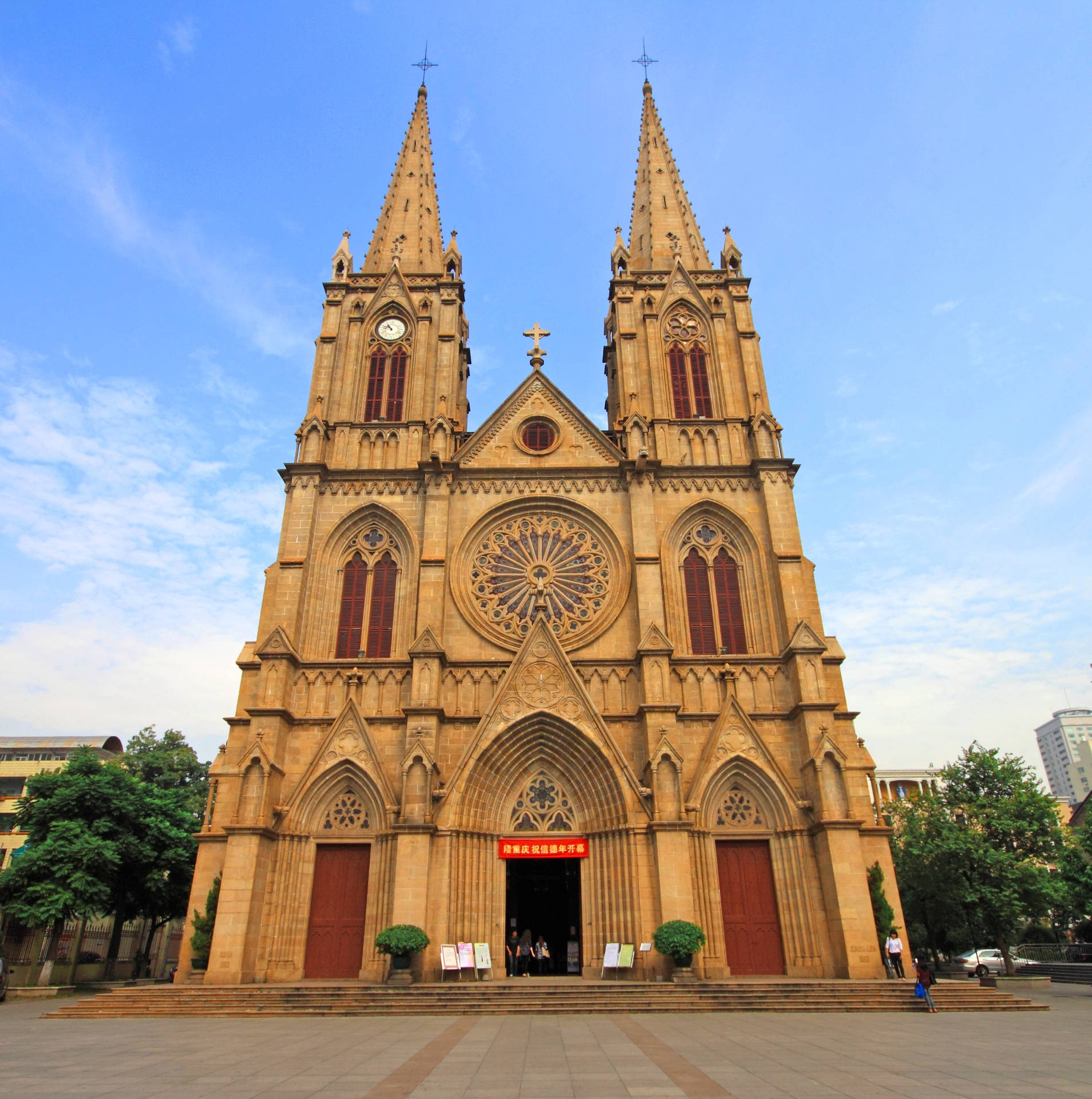 Guangzhou Sacred Heart Cathedral Background