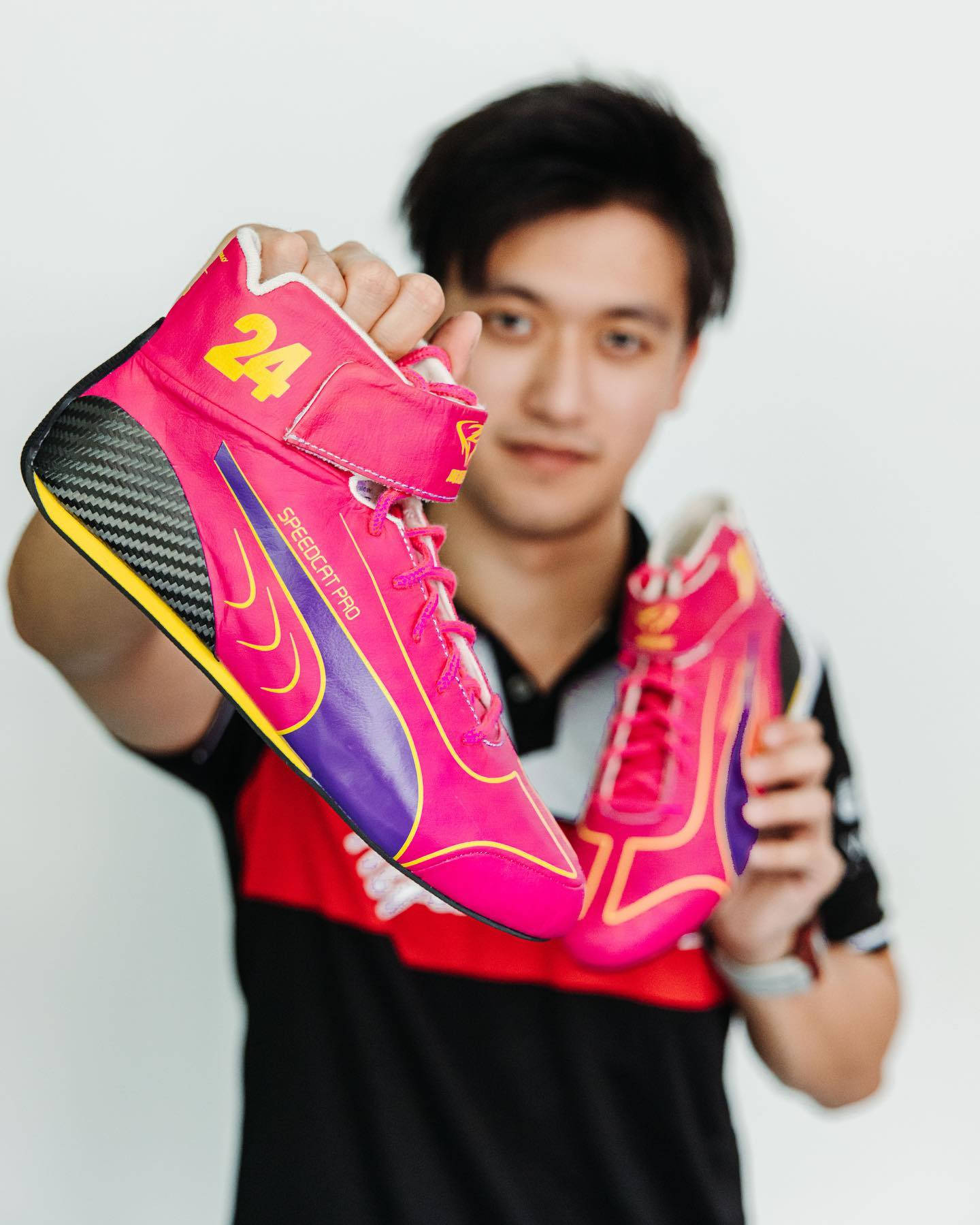 Guanyu Zhou Pink Sneakers