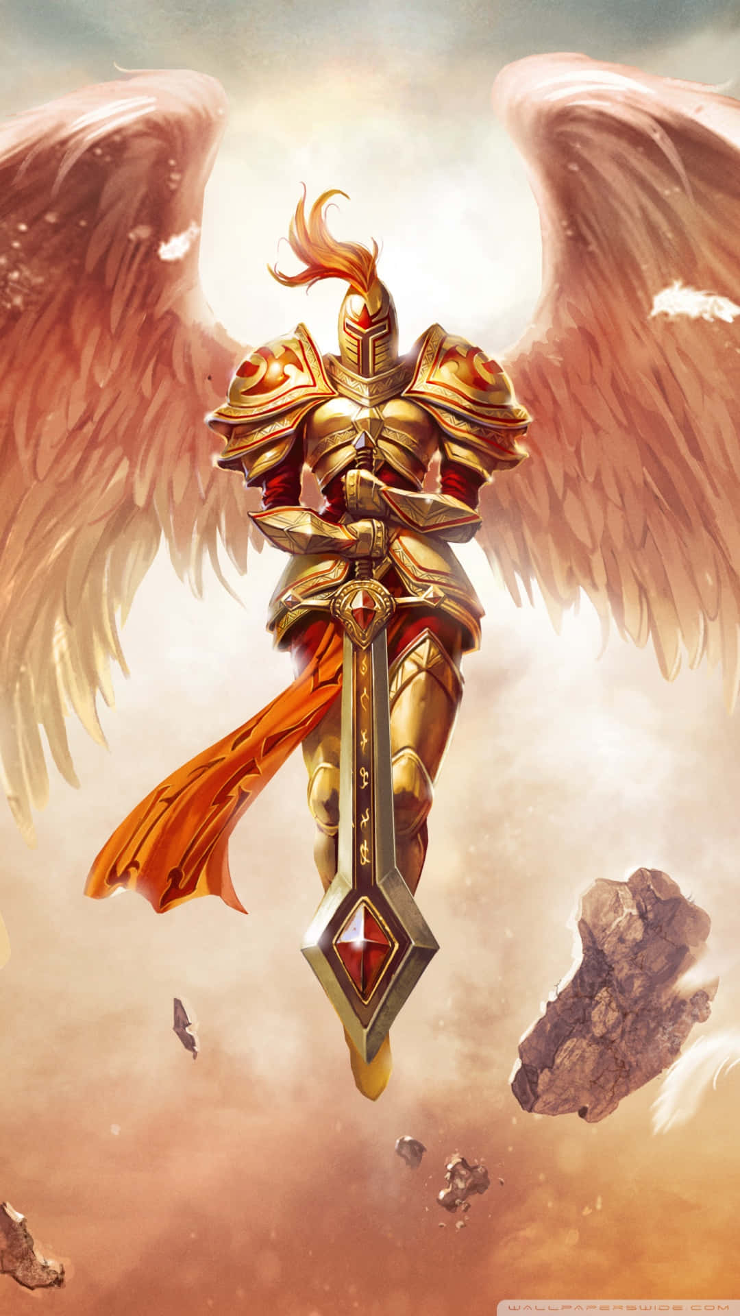 Guardian Angels As Knight Background