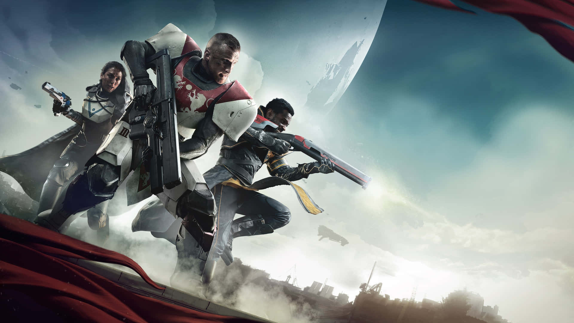 Guardians Delve Deep Into The Action Of 'titan - Destiny 2' Background