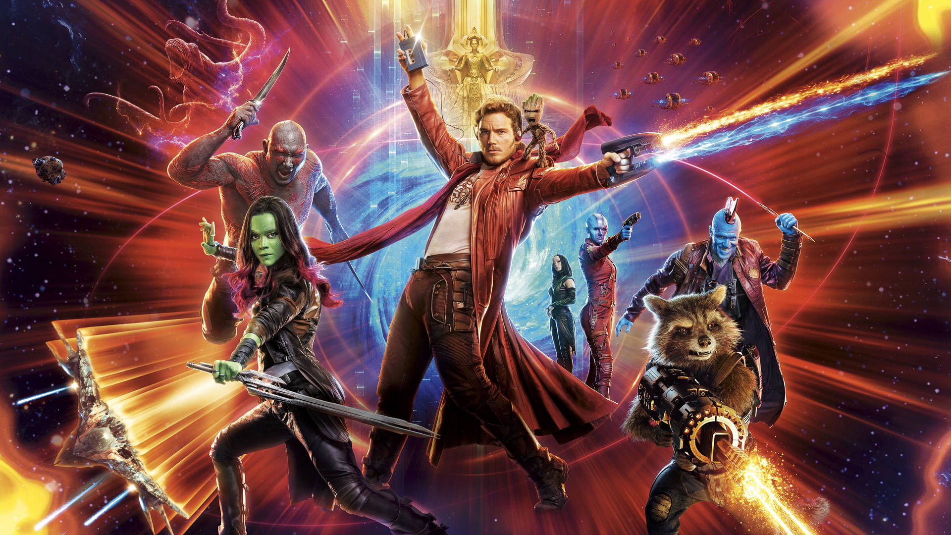 Guardians Of The Galaxy In Cosmos Background