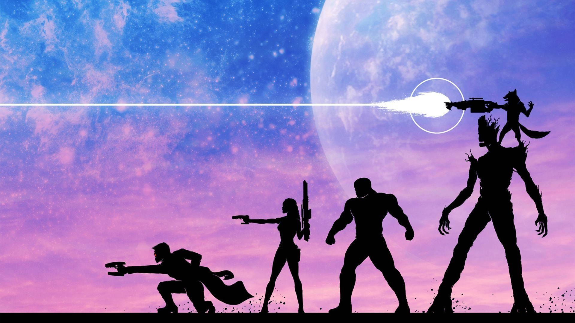 Guardians Of The Galaxy Shadow Art Background