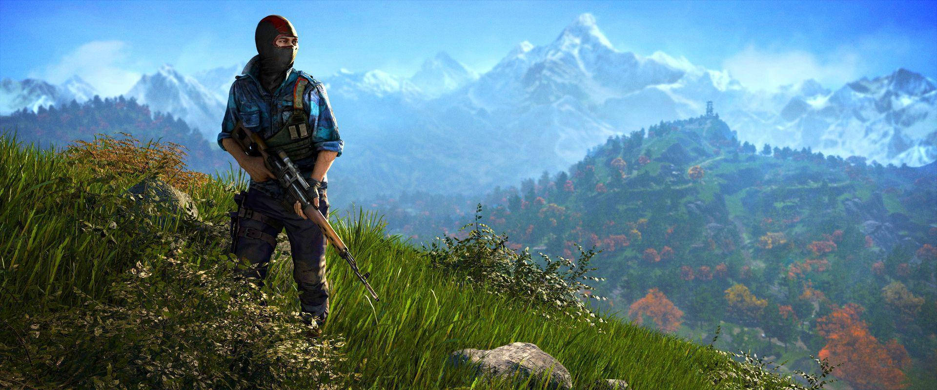 Guarding With Riffle Far Cry Gaming Background