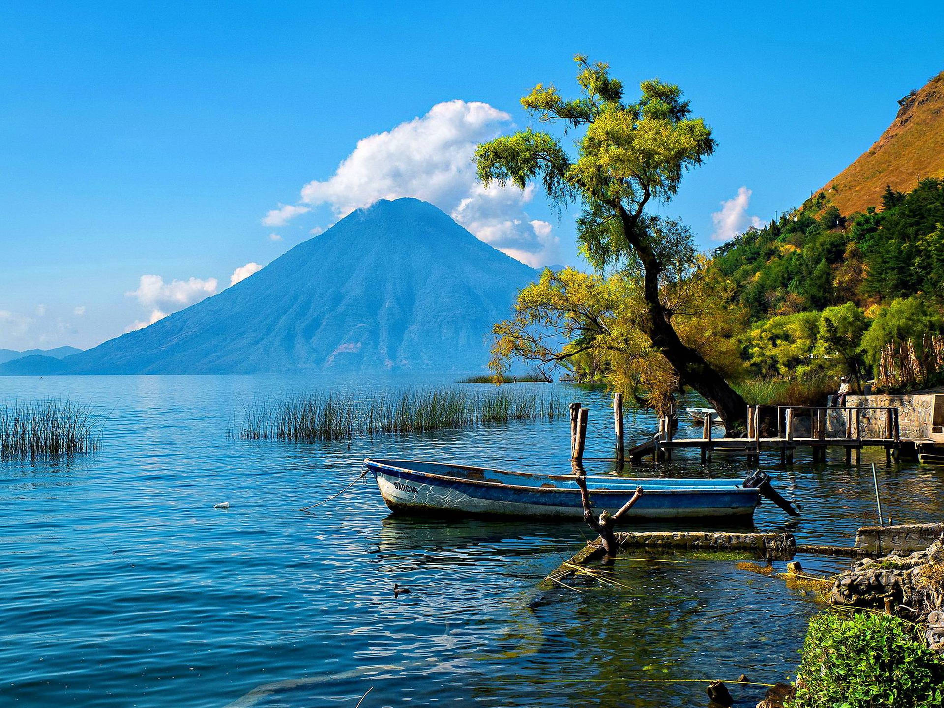 Guatemala Lake Atitlan Summer Background