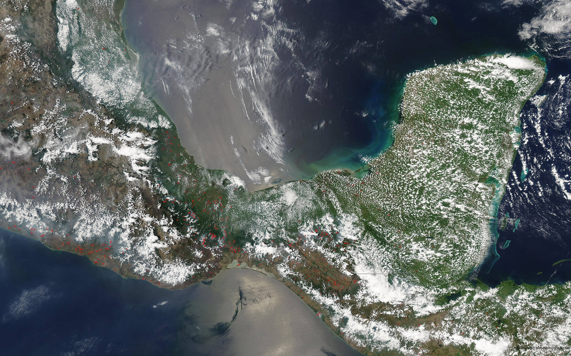 Guatemala Satellite Shot Background