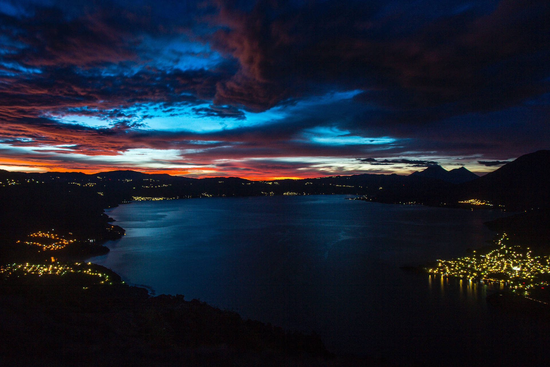 Guatemala Sunset View Background